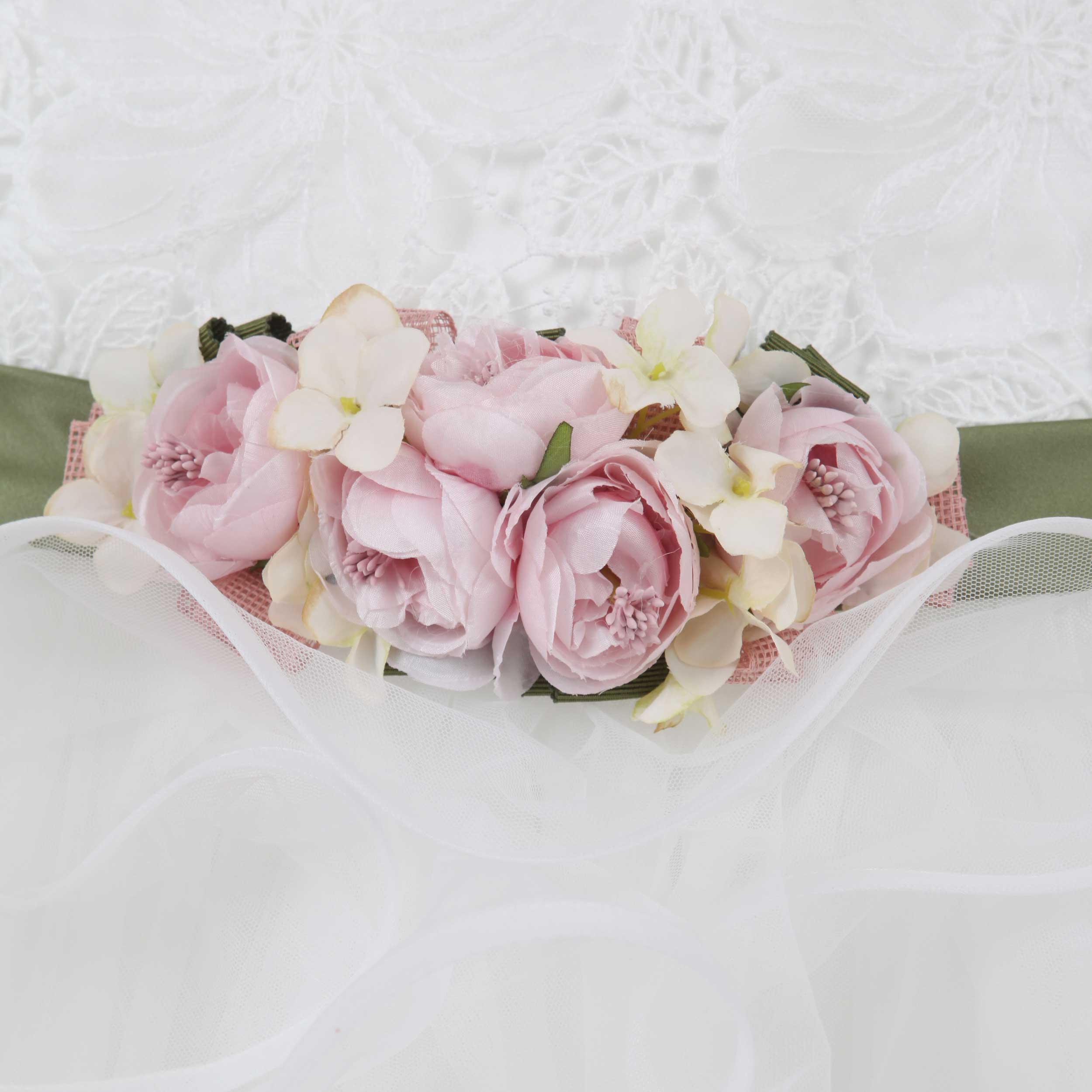 Communion Dress with Floral Embroidered Bodice by COLORICHIARI