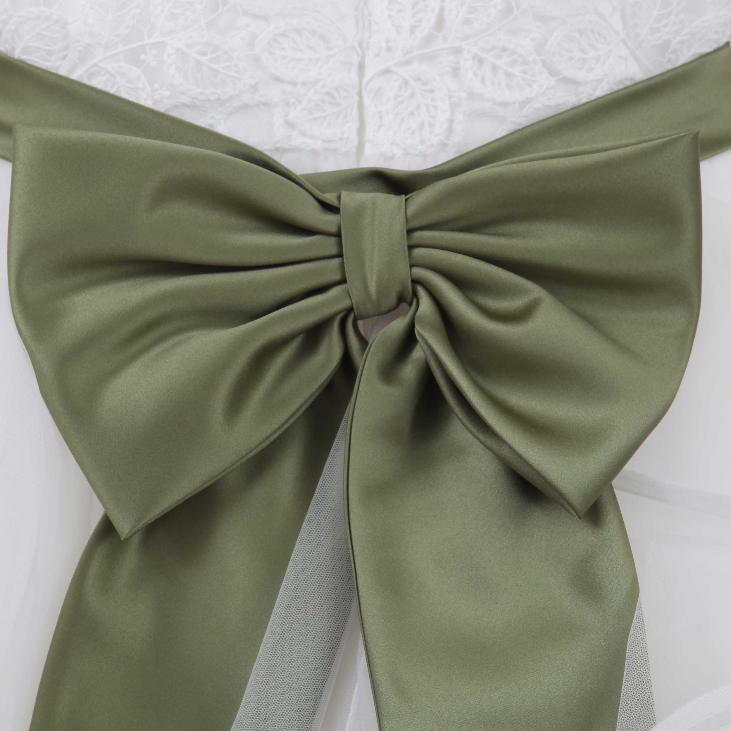 Communion Dress with Floral Embroidered Bodice by COLORICHIARI