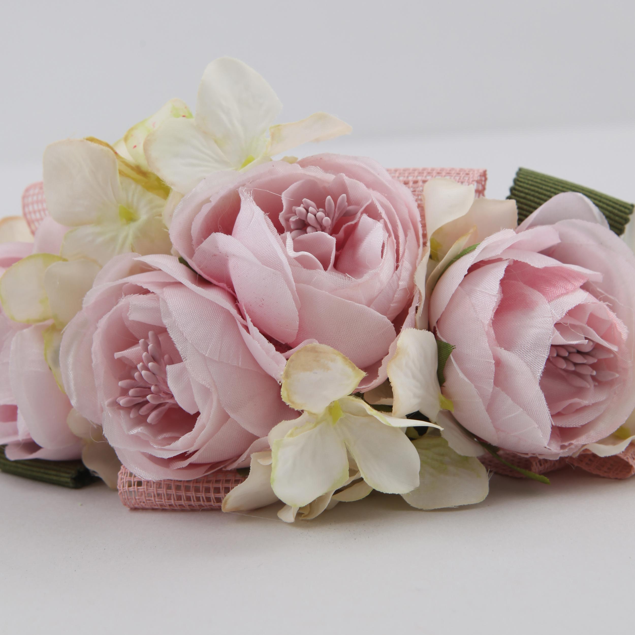 Cerchietto Floreale Rosa e Bianco By COLORICHIARI