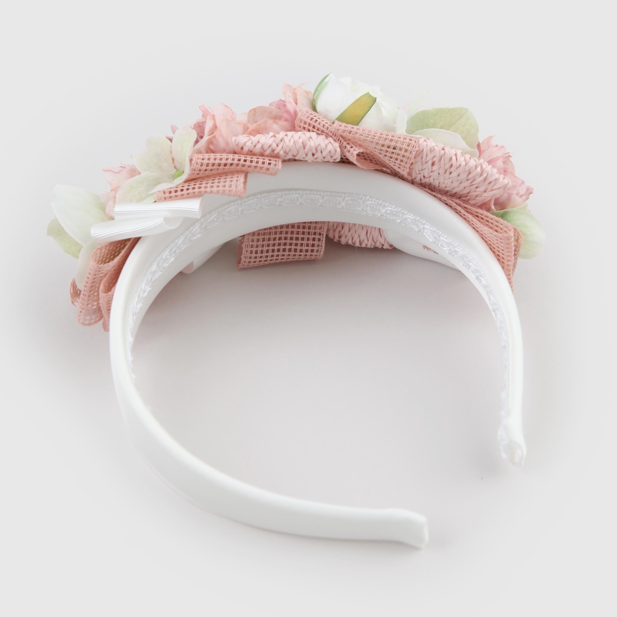 Cerchietto da Cerimonia con Fiori Rosa Firmato COLORICHIARI