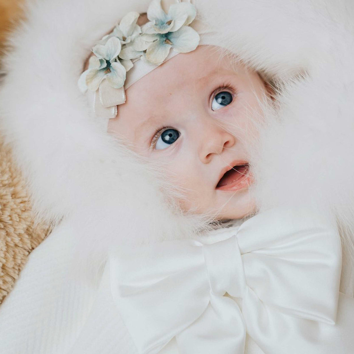 White Ceremony and Baptism Cape for Newborn COLORICHIARI