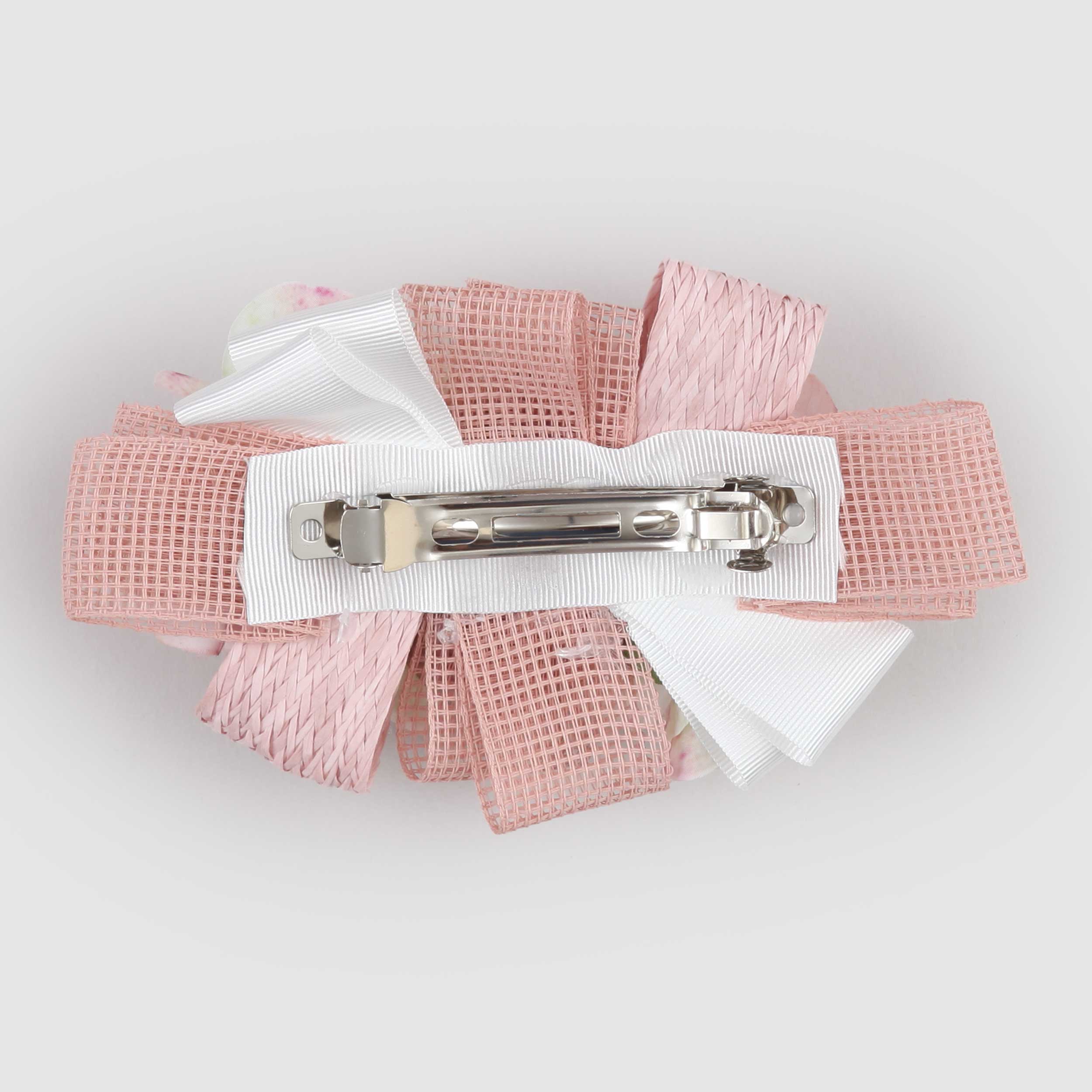 Fermaglio Floreale Rosa e Bianco Firmato COLORICHIARI