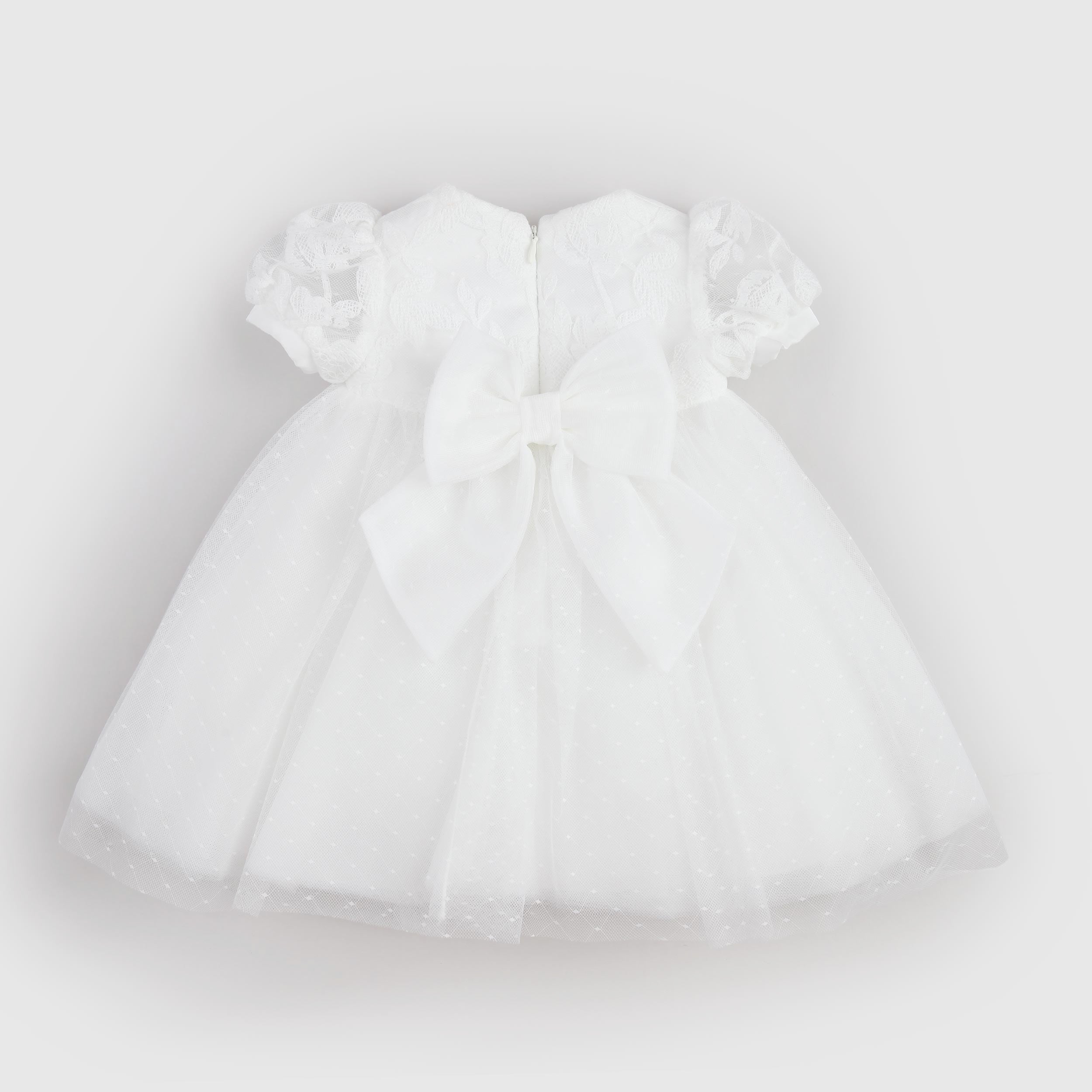 Abito da Battesimo Bianco con Tulle Firmato COLORICHIARI