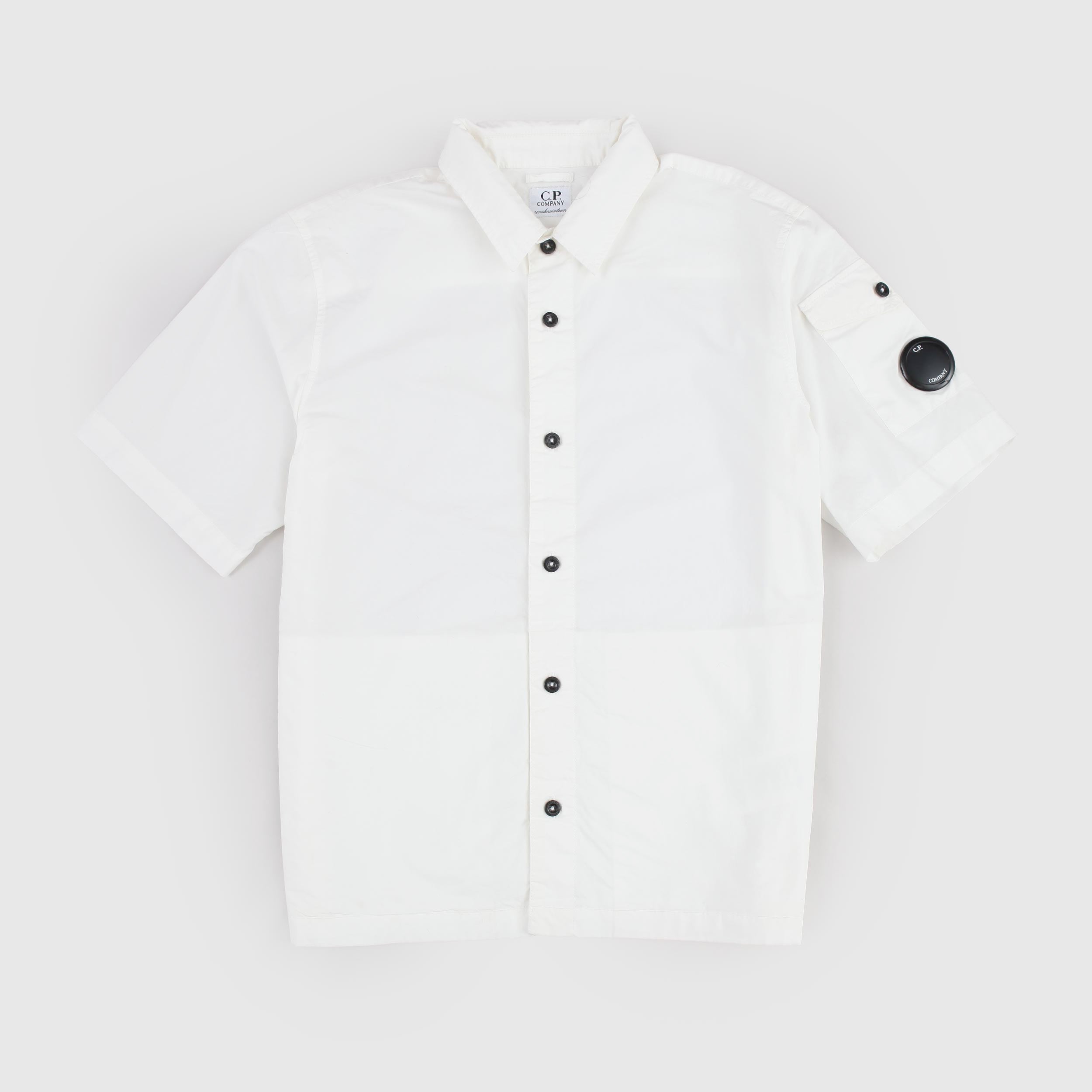 CP COMPANY White Half-Sleeve Shirt