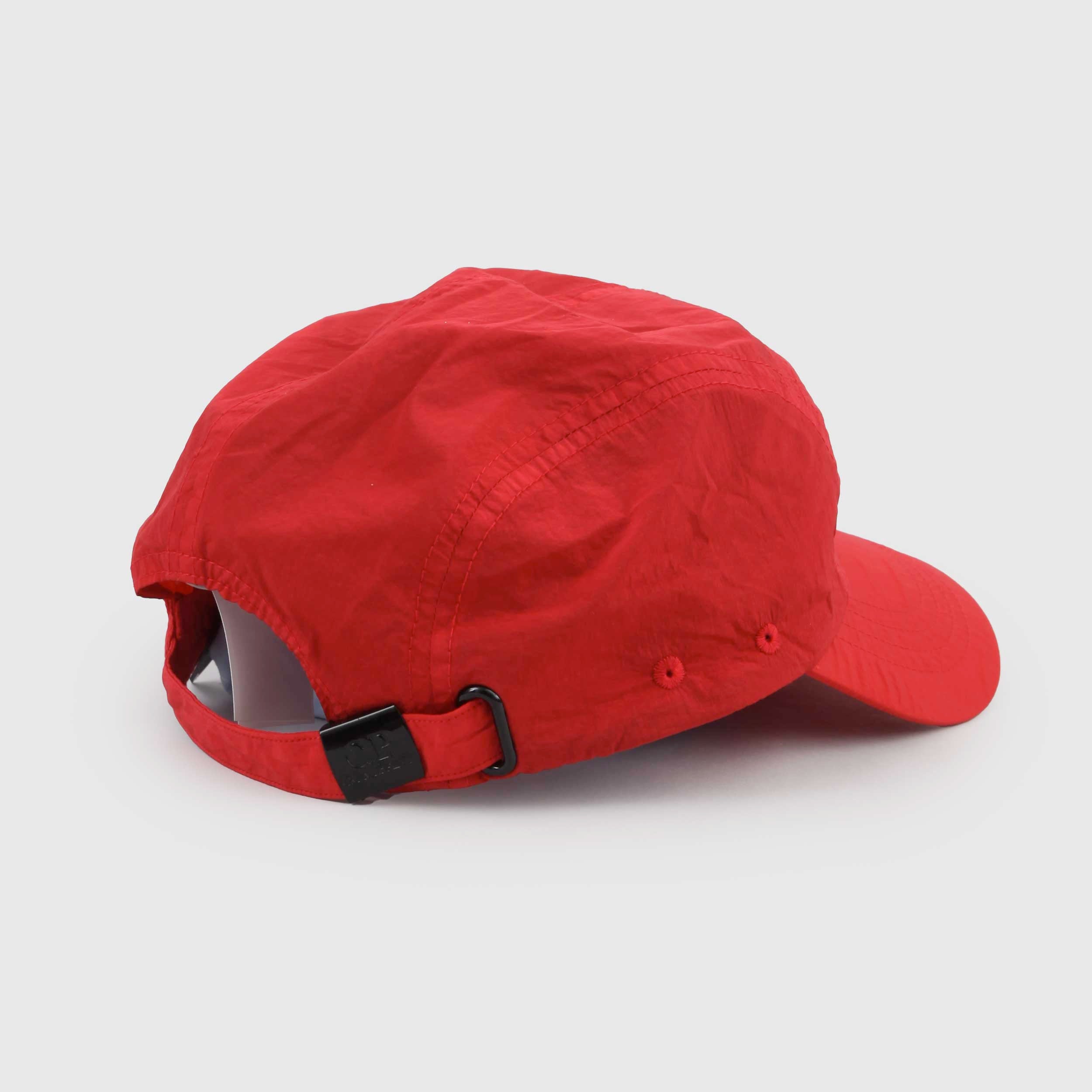 Cappello Rosso con Logo Applicato Firmato CP COMPANY