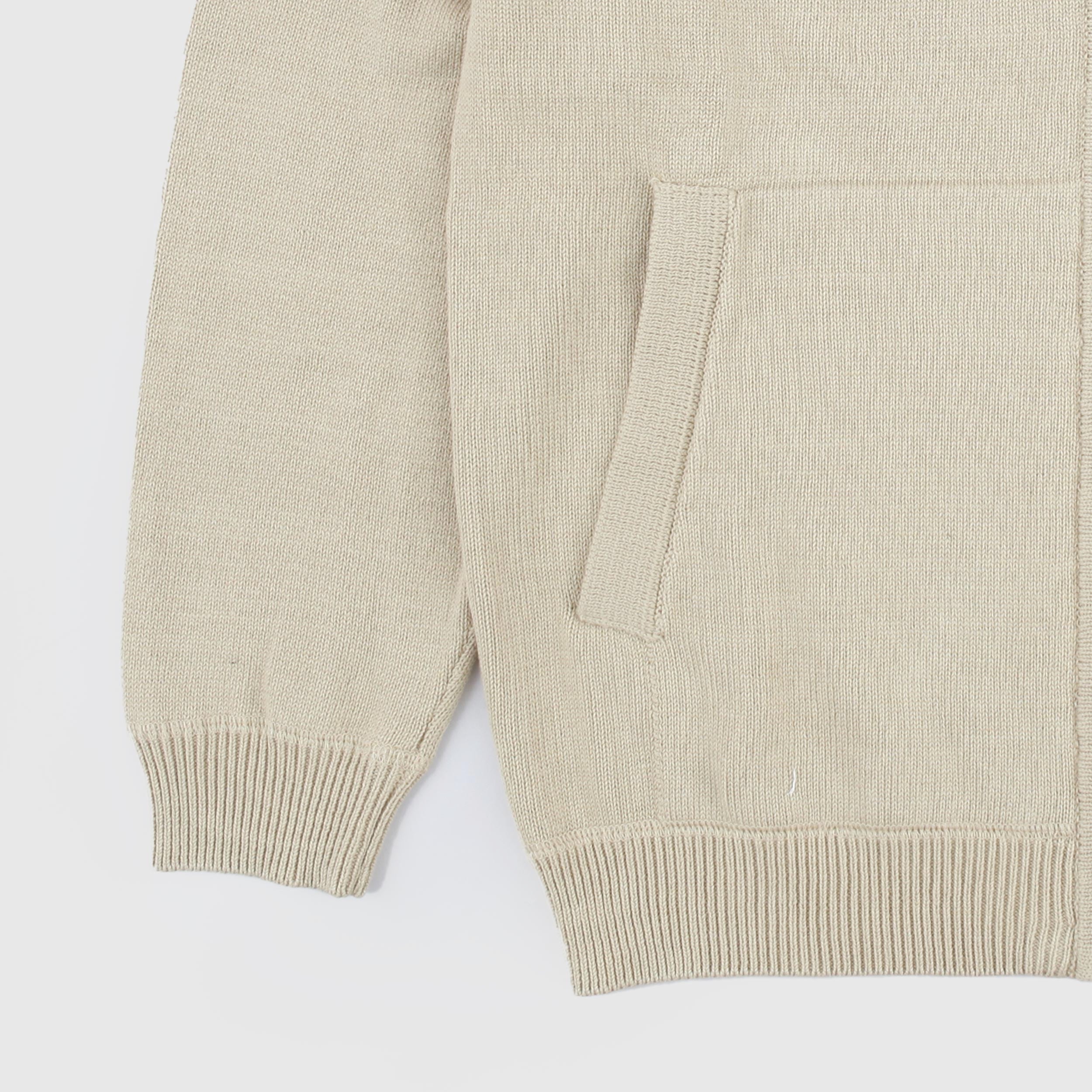 Cardigan Beige in Tessuto Impermeabile Firmato CP COMPANY