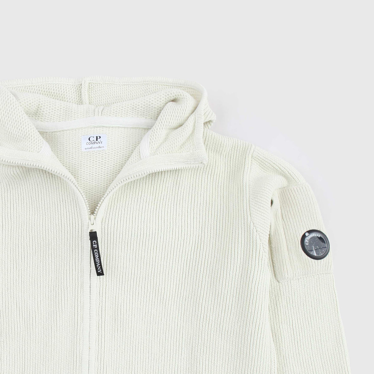 CP COMPANY Boys' Cream with Lens Sweatshirt