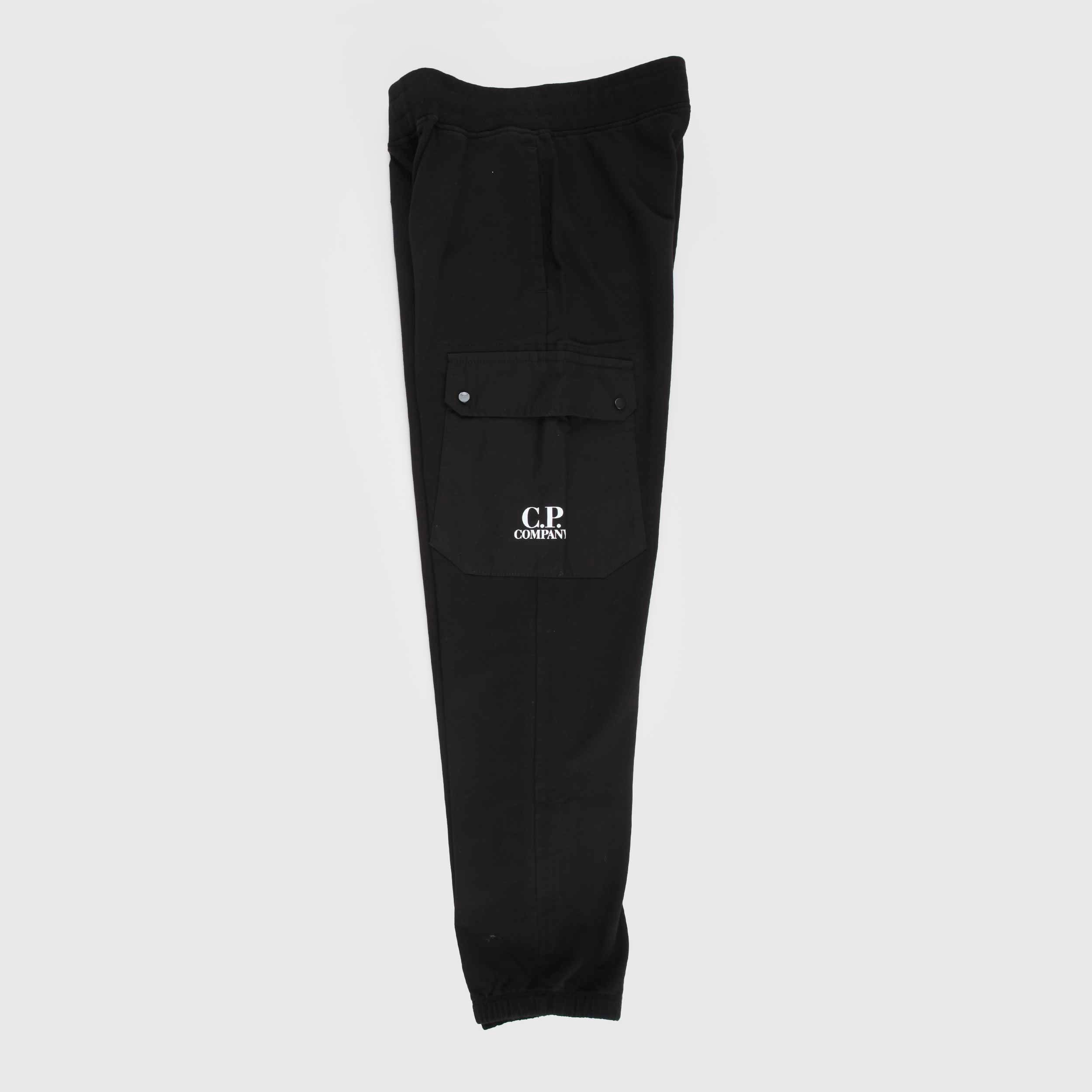 Pantalone Nero con Tasche a Filo Firmato CP COMPANY