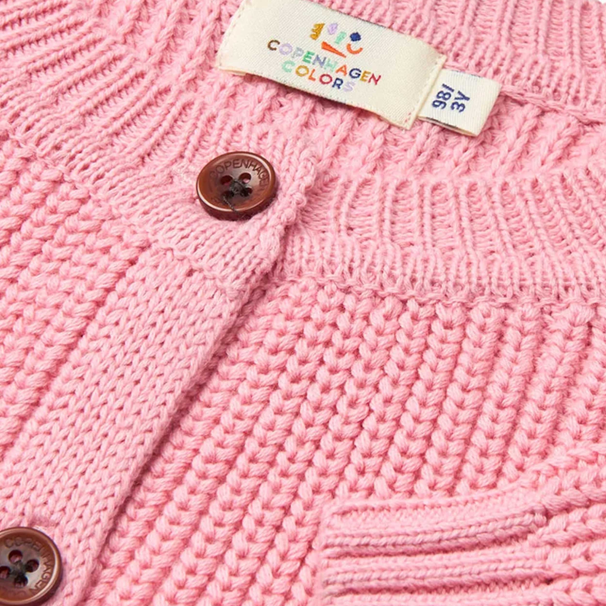 Pink Cotton Cardigan for Girls by COPENHAGEN COLORS