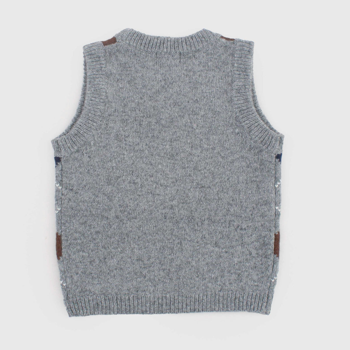 Grey Wool and Cotton Vest for Child by COPENHAGEN COLORS