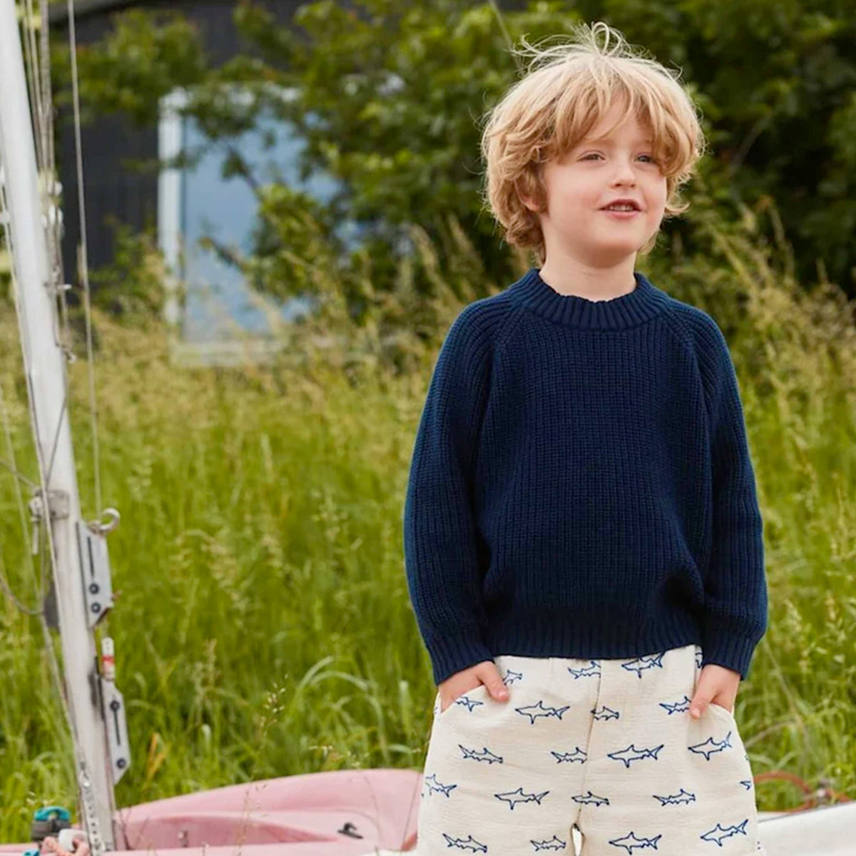 Blue Cotton T-Shirt for Kids by COPENHAGEN COLORS