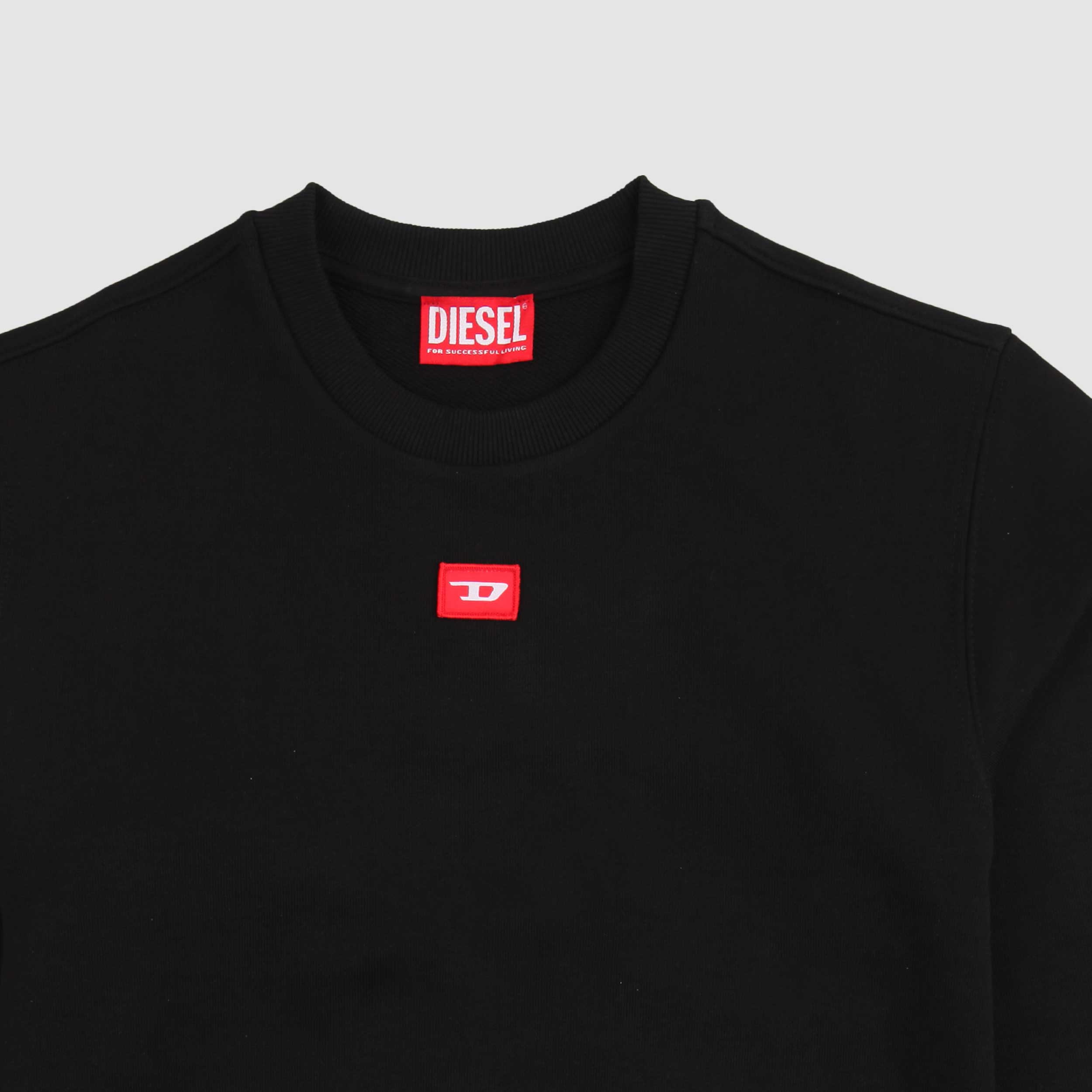 Felpa Nera Con Targhetta Iconica Firmata DIESEL