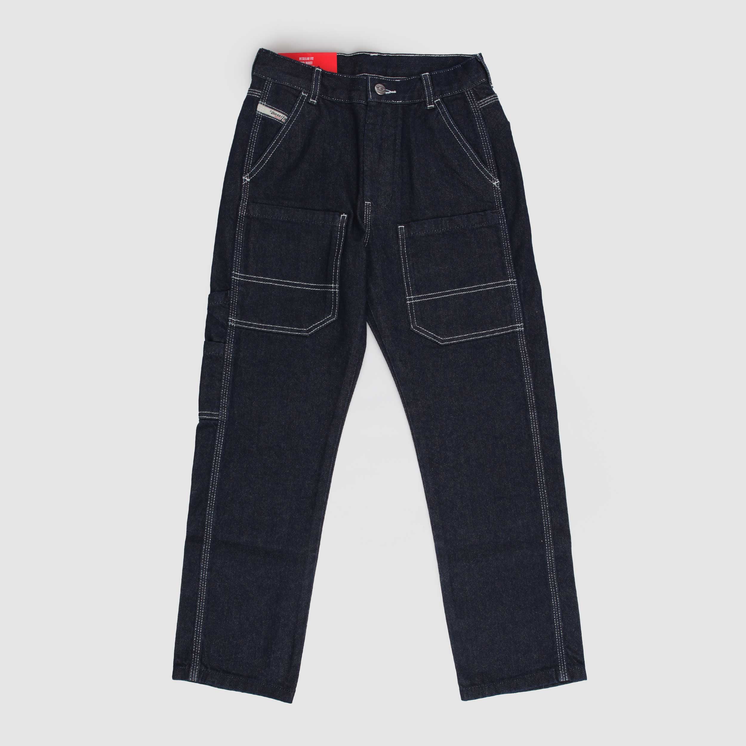 Jeans Blu Con Impunture Bianche Firmato DIESEL