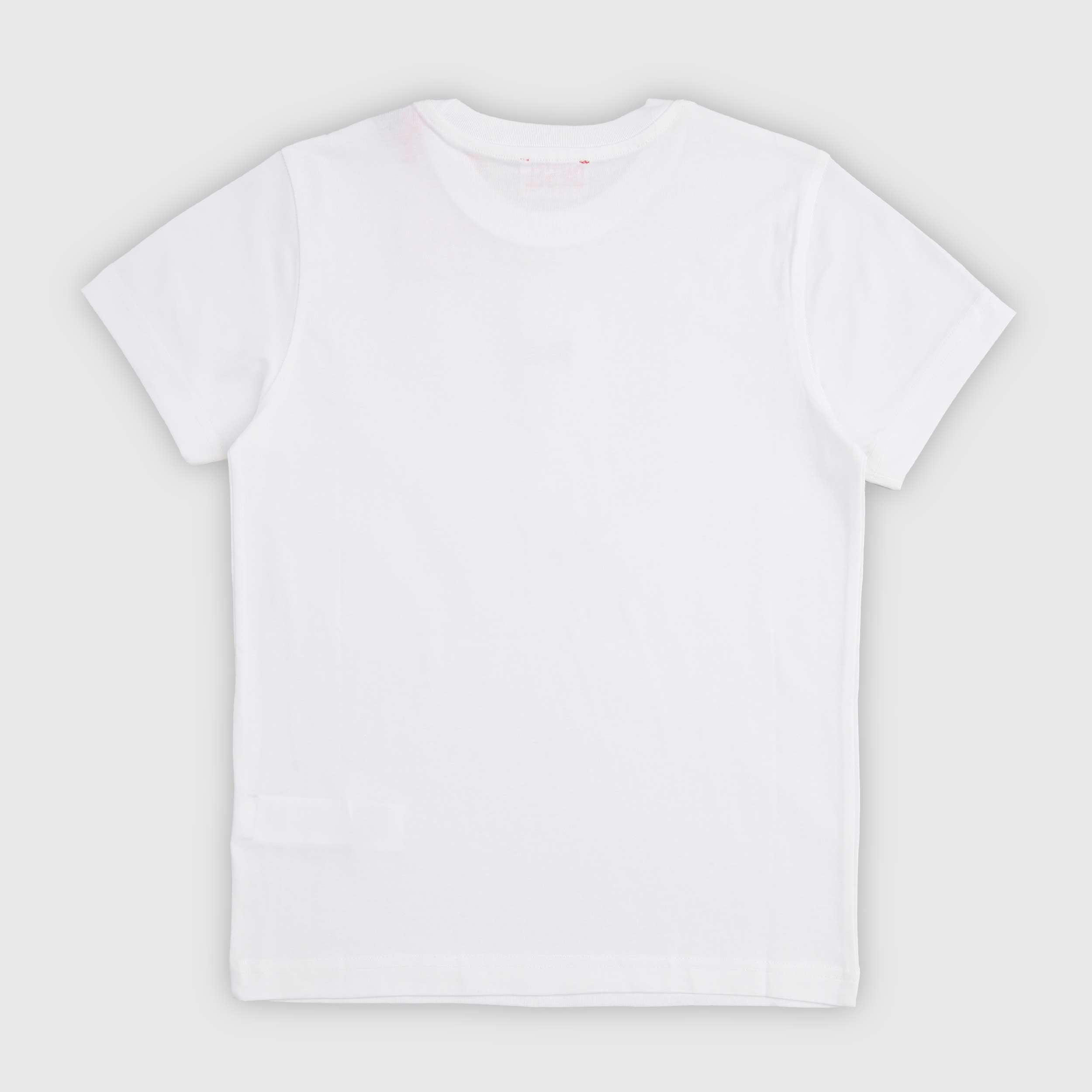 T-shirt Bianco Con Logo In Contrasto Nero Firmata DIESEL