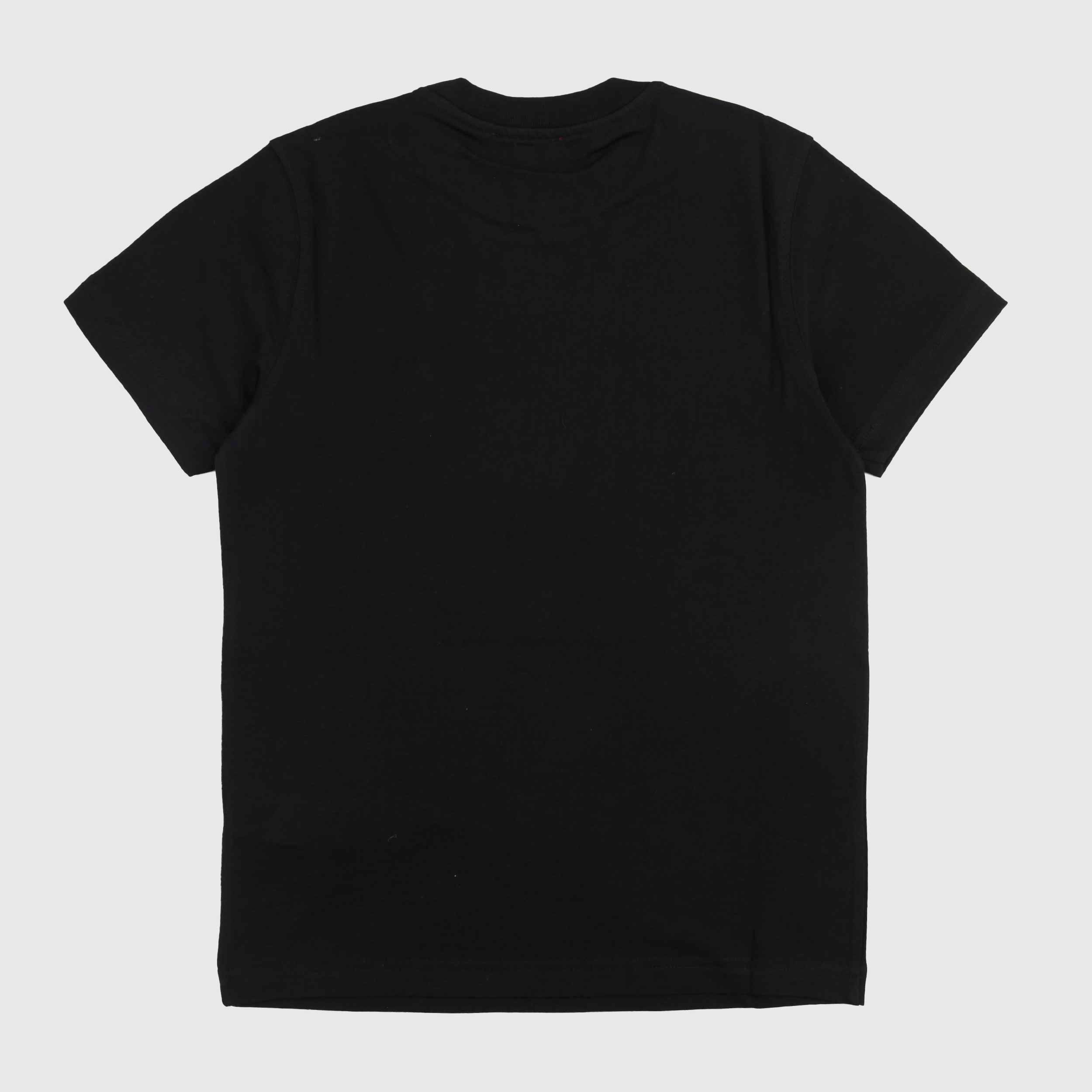 T-shirt Nera Con Logo In Rilievo Metallico Firmato DIESEL