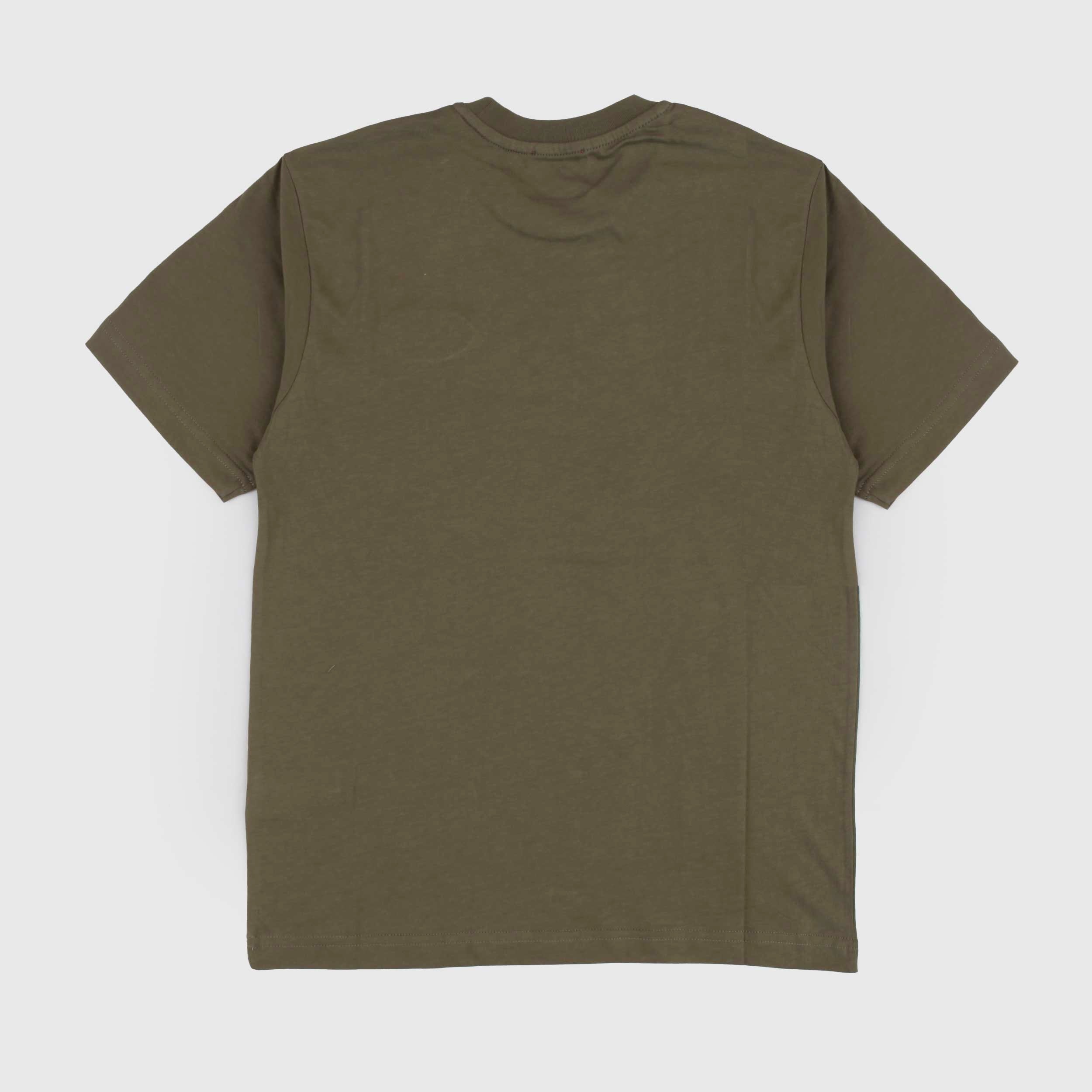 T-shirt Verde con Targhetta Iconica Firmata DIESEL