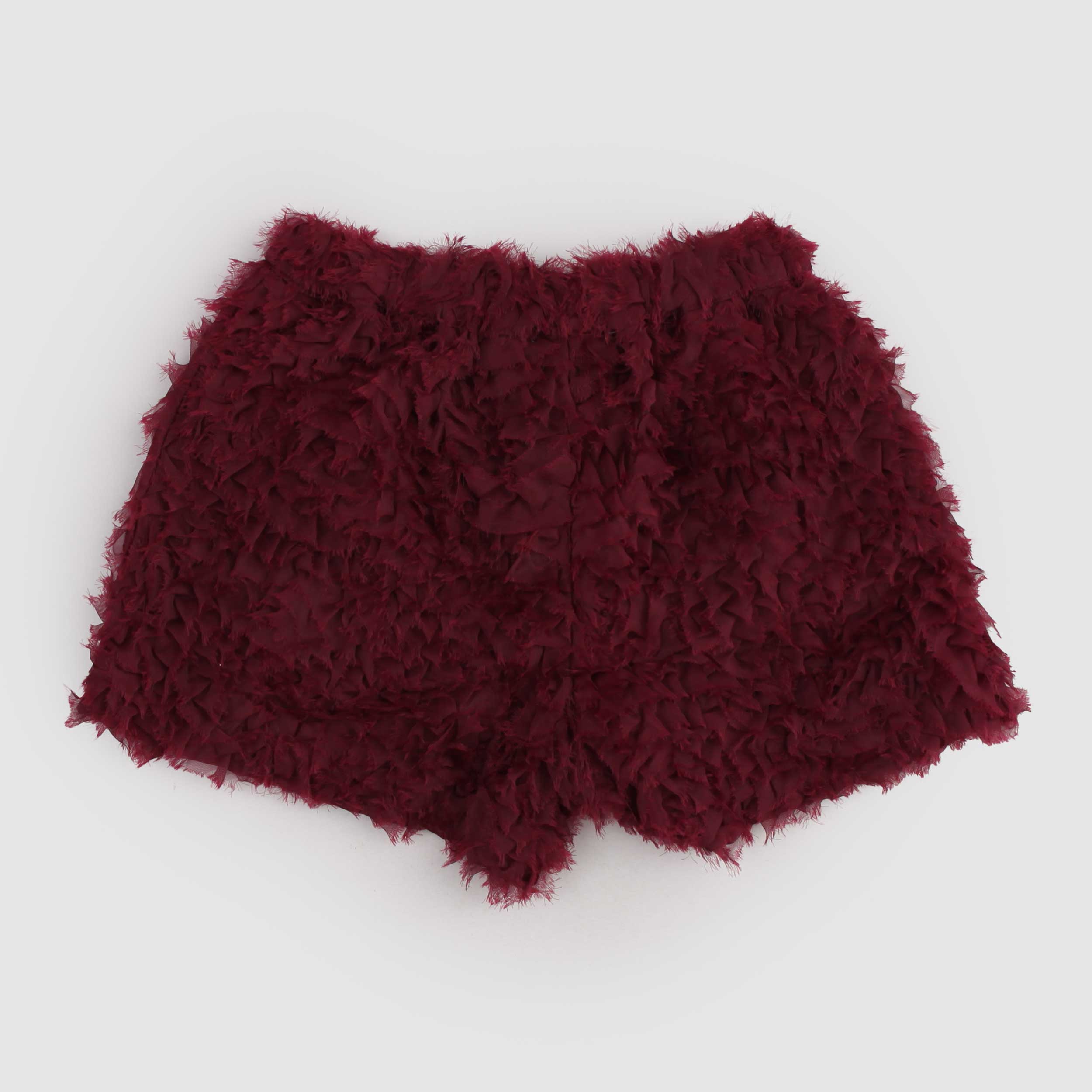 Shorts Bordeaux in Tulle in Relief for Girl Signed DOUUOD