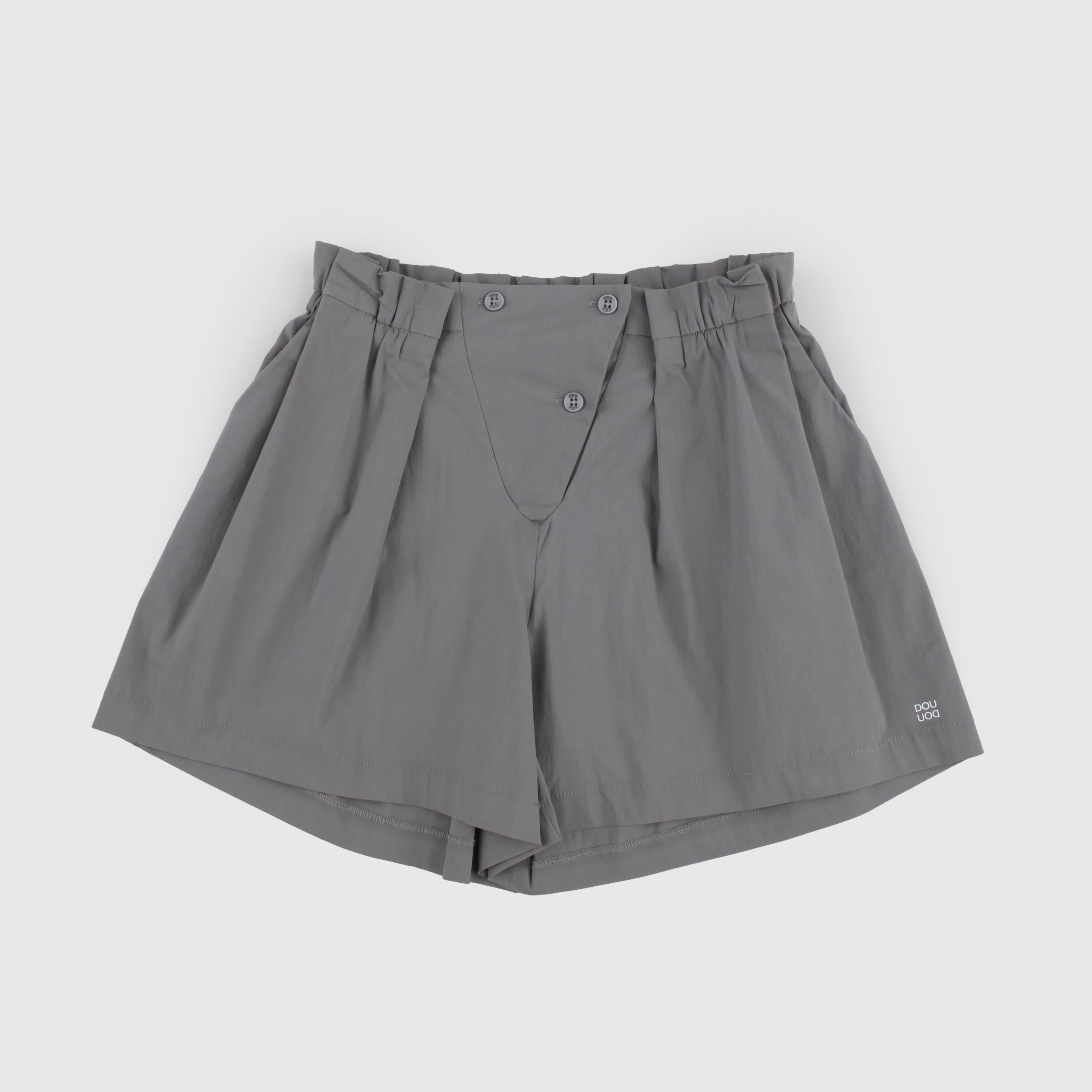 Bermuda Grigio con Tasche Oblique Firmato DOUUOD