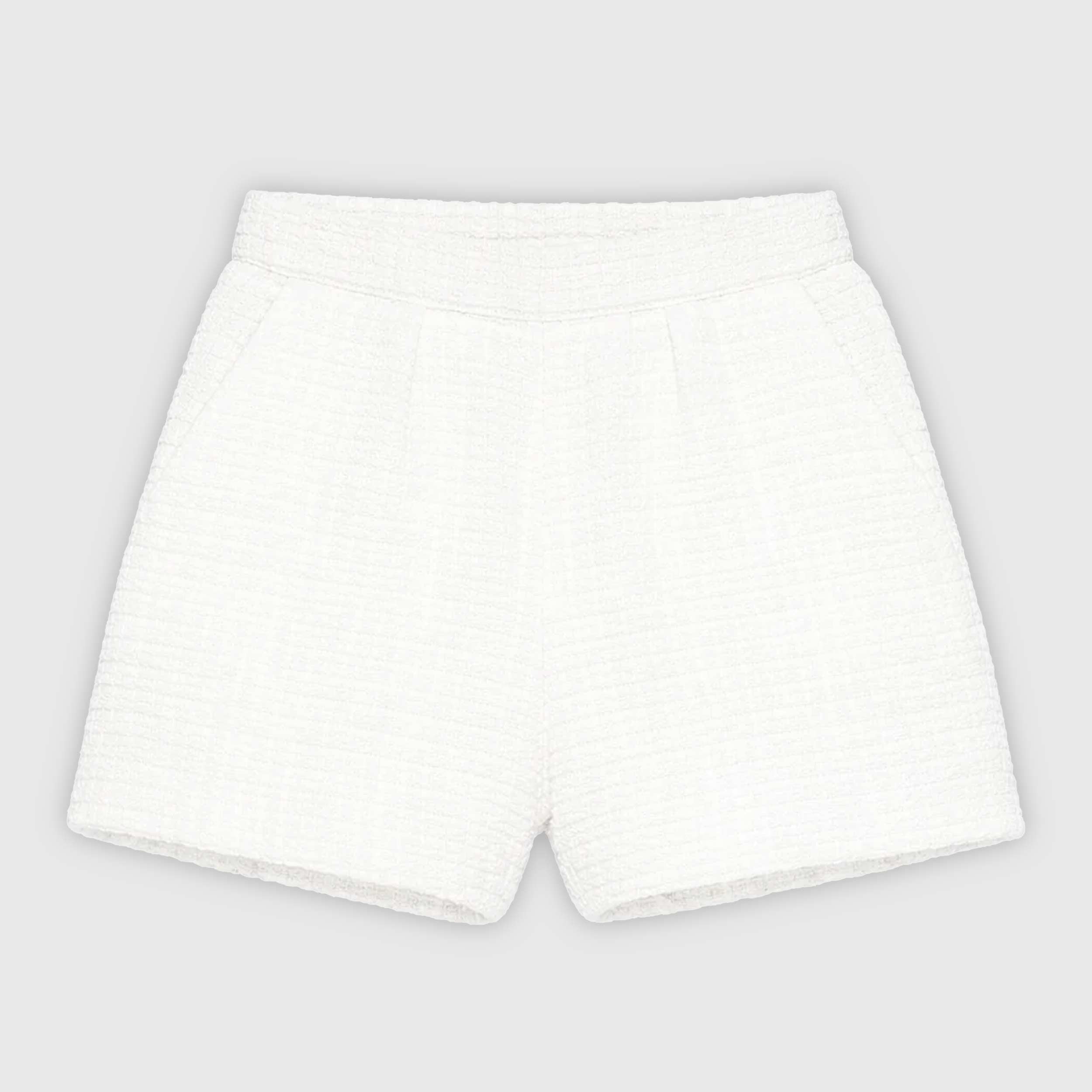 Shorts Bianchi con Finitura Firmati DOUUOD