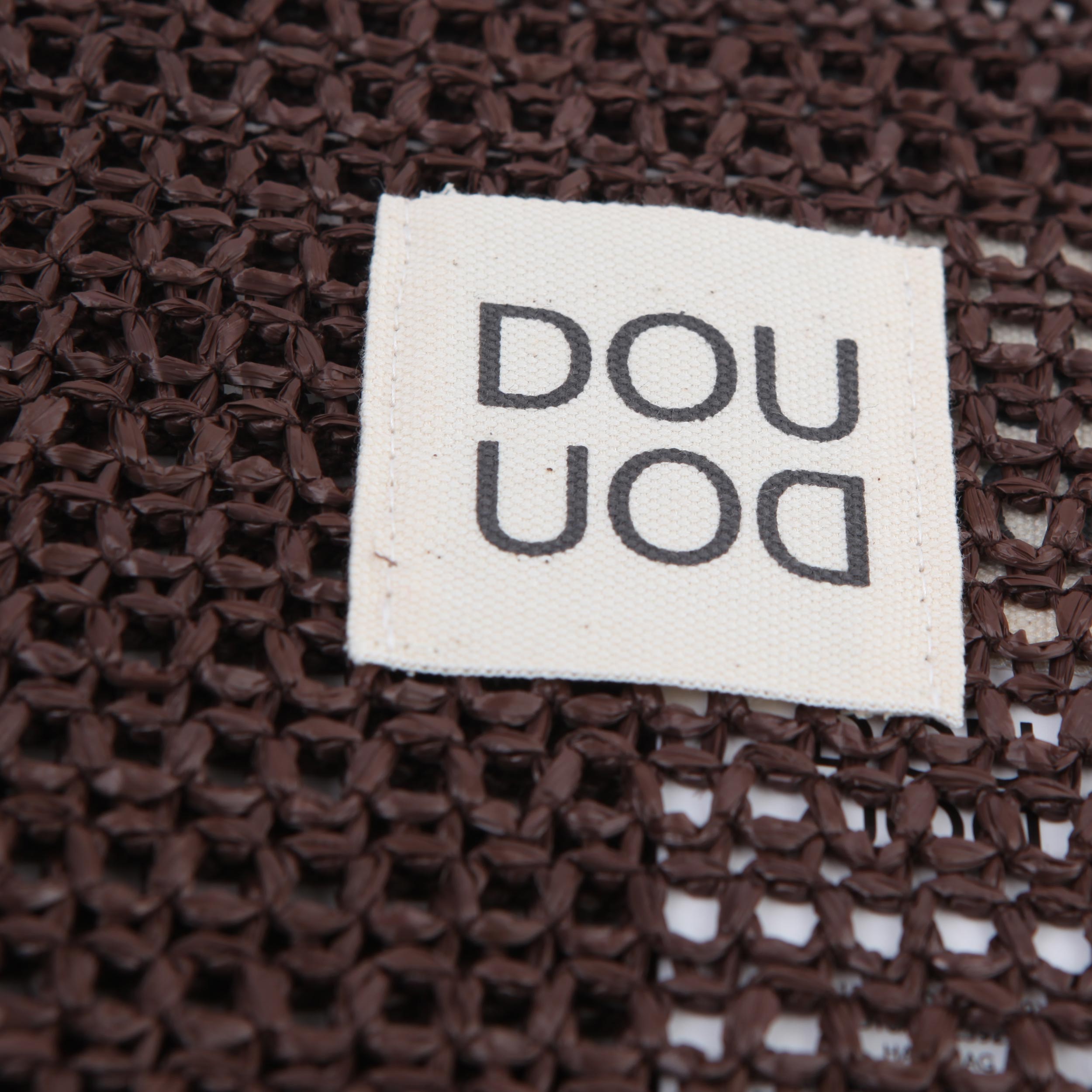 Borsa Marrone con Tessuto Intrecciato Firmata DOUUOD