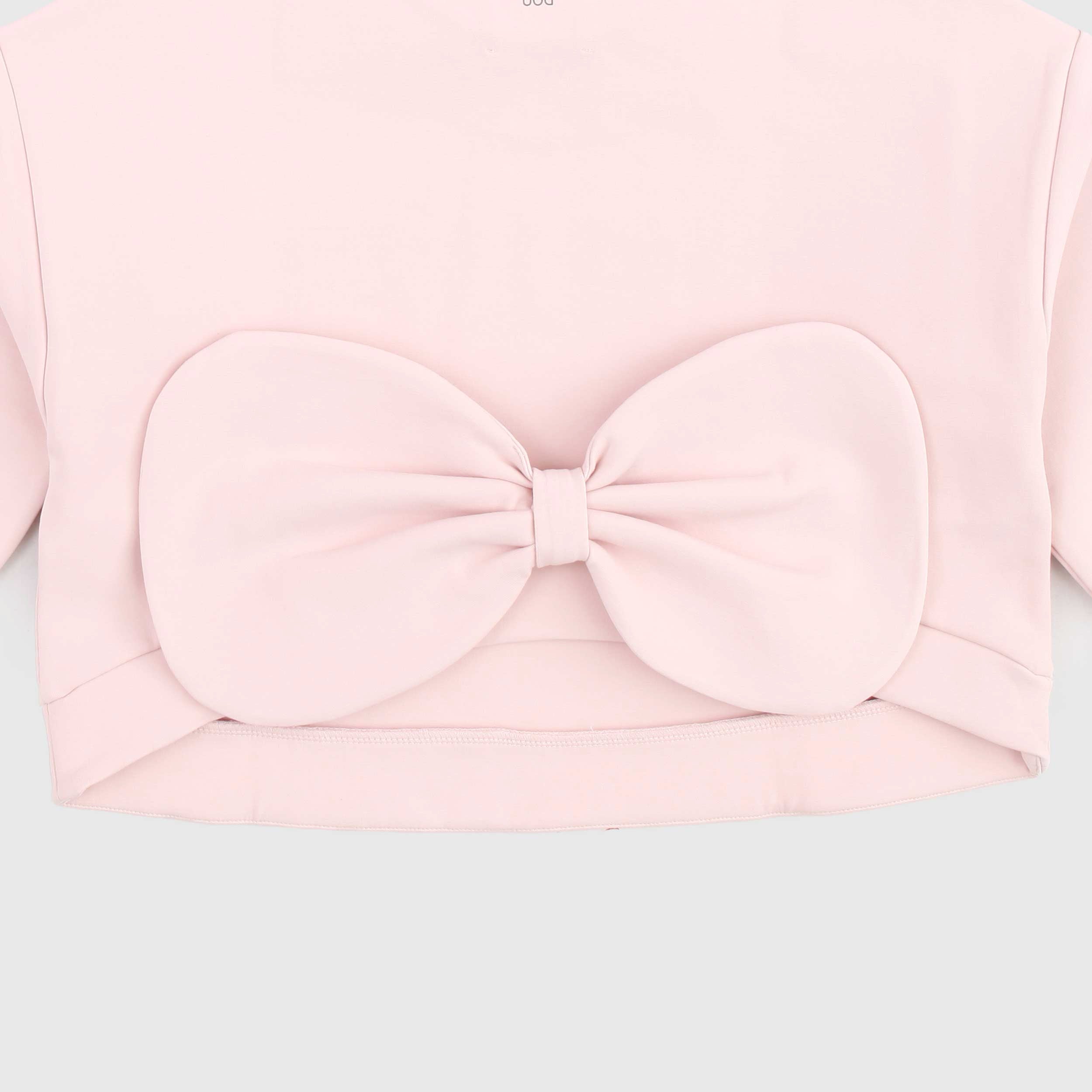 Pink Sweatshirt with Bow Box Model By DOUUOD
