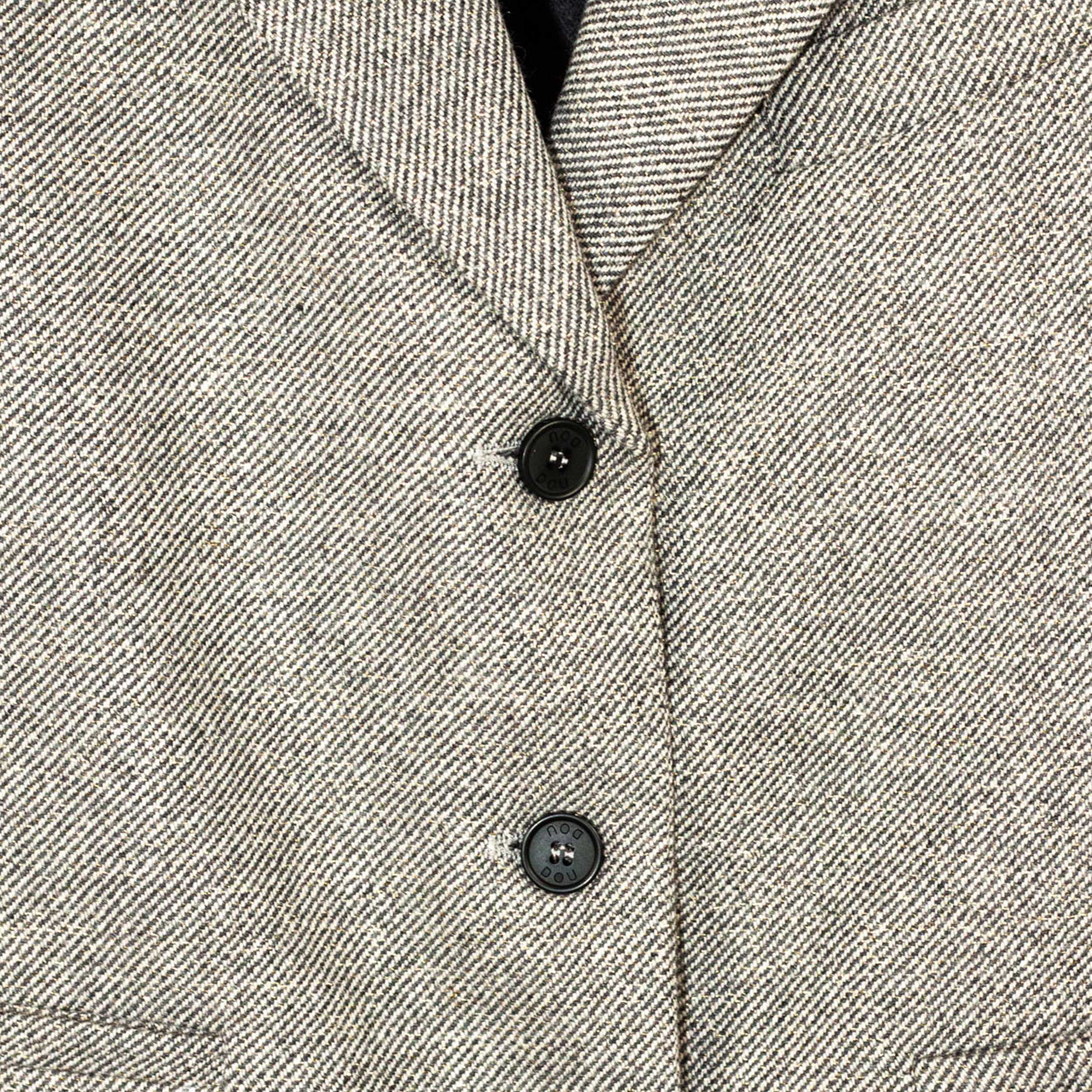 Blazer Grigio Effetto Melange Firmato DOUUOD