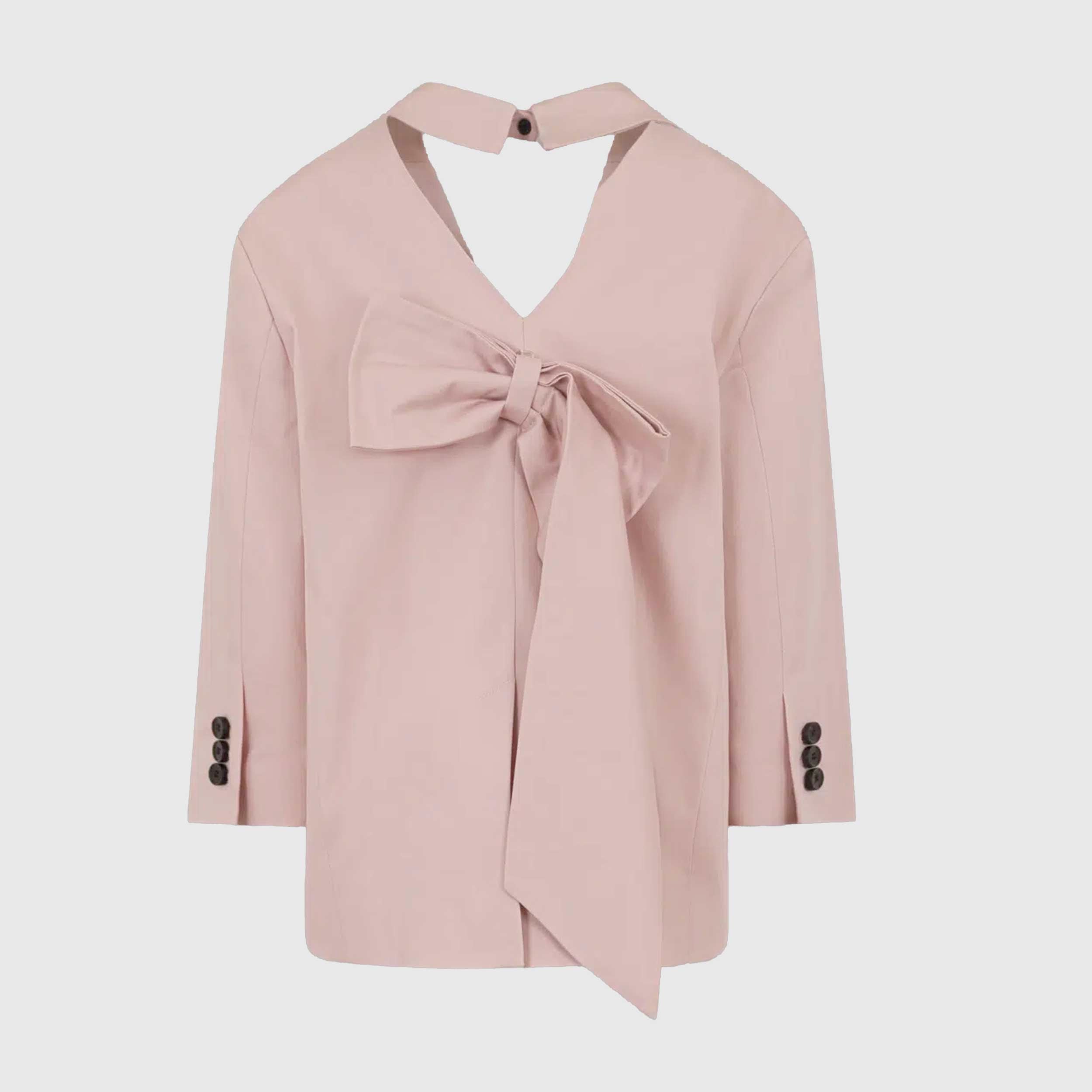 Pink 3-Button Jacket by DOUUOD