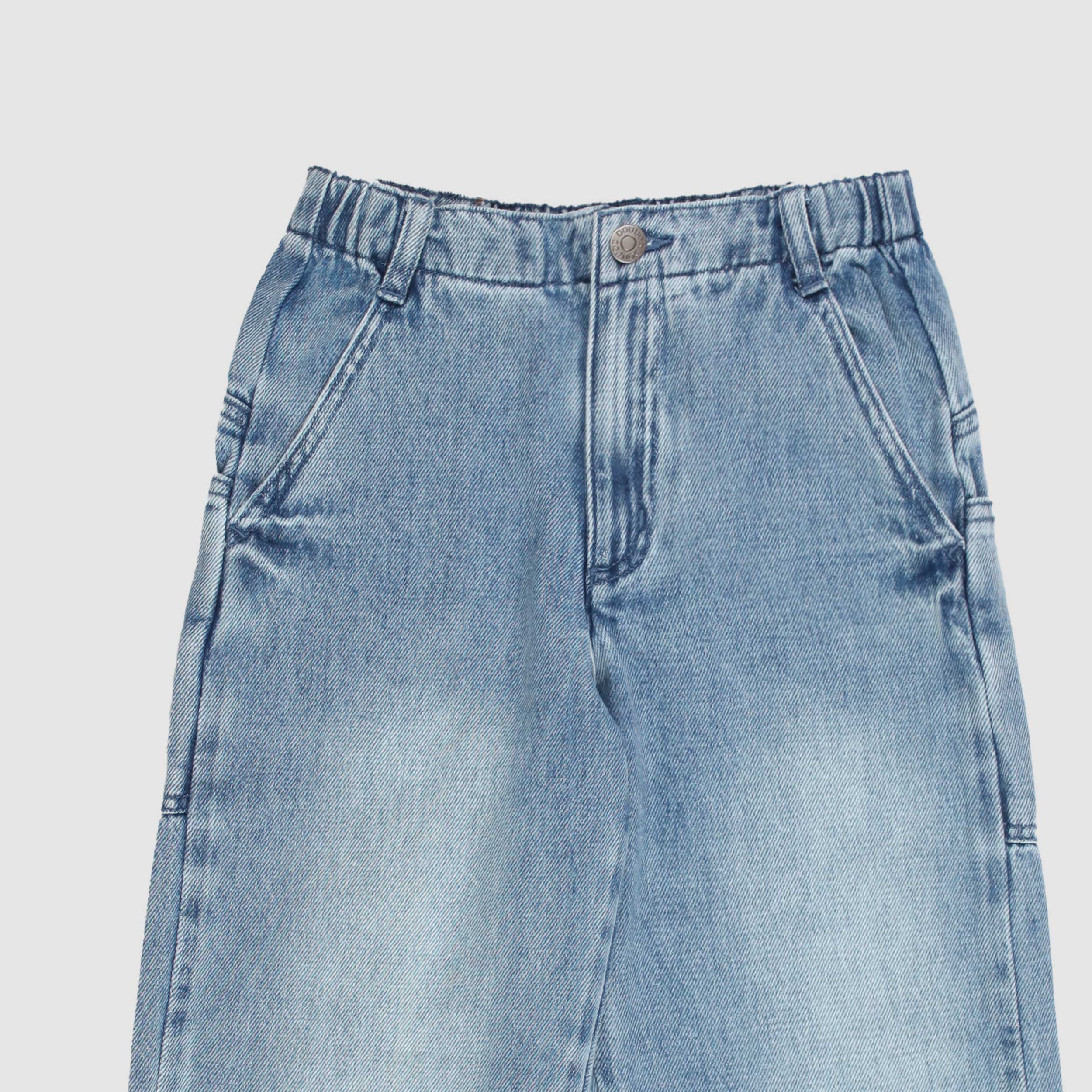Light Denim Jeans with Elastic Waist Signed DOUUOD