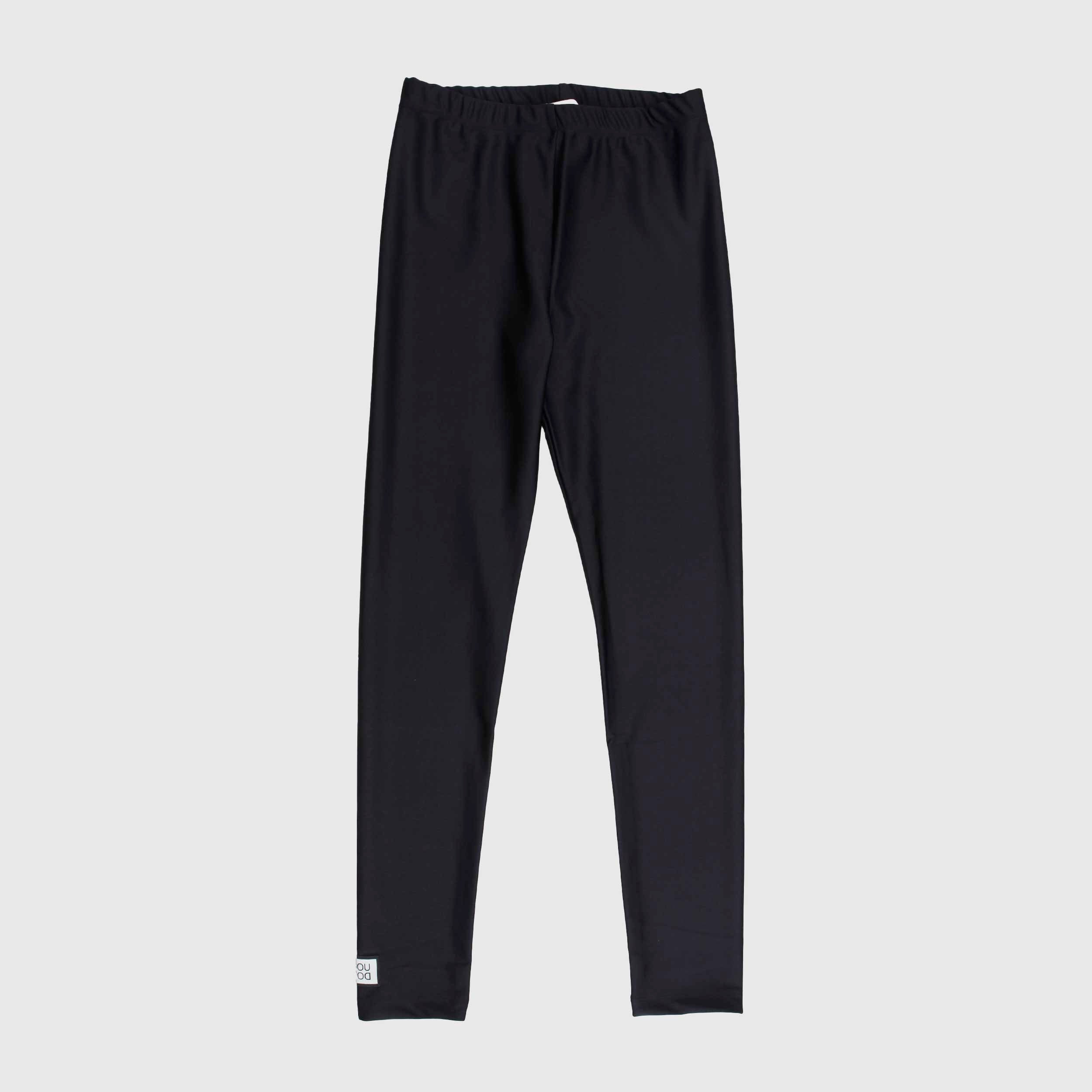 Leggings Nero in Tessuto Lucido Firmato DOUUOD