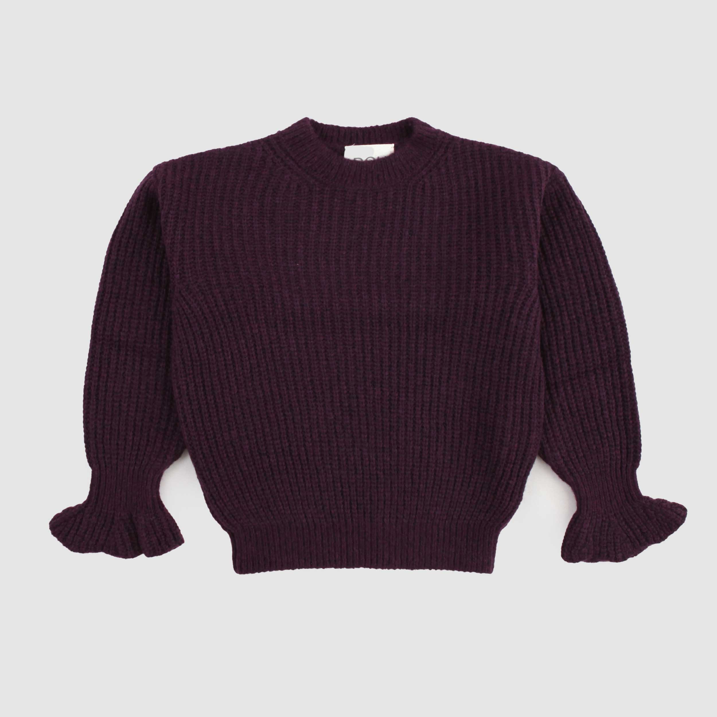 Purple Crewneck with Ruffles Signed DOUUOD