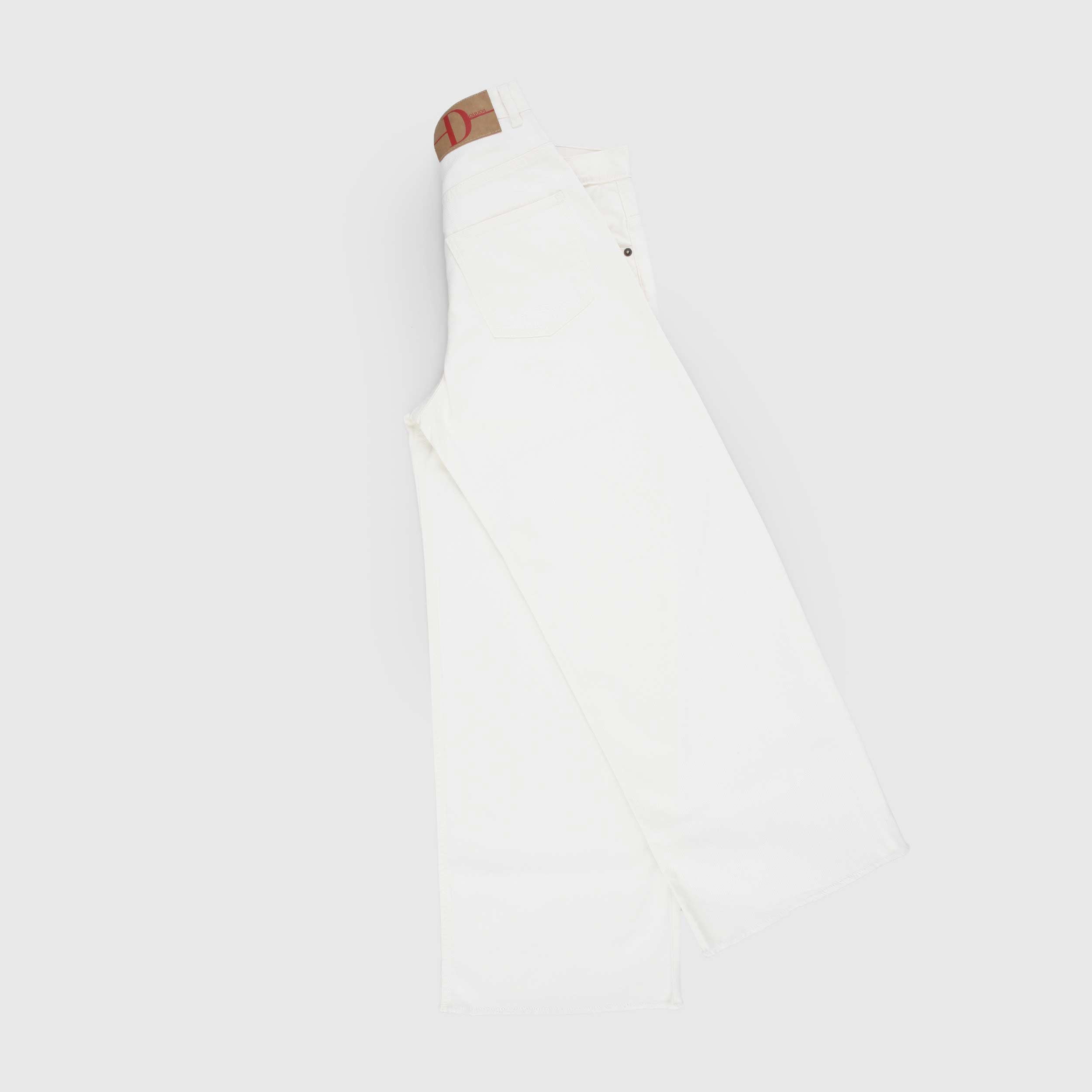 Pantalone Crema con Design Cinque Tasche Firmato DOUUOD