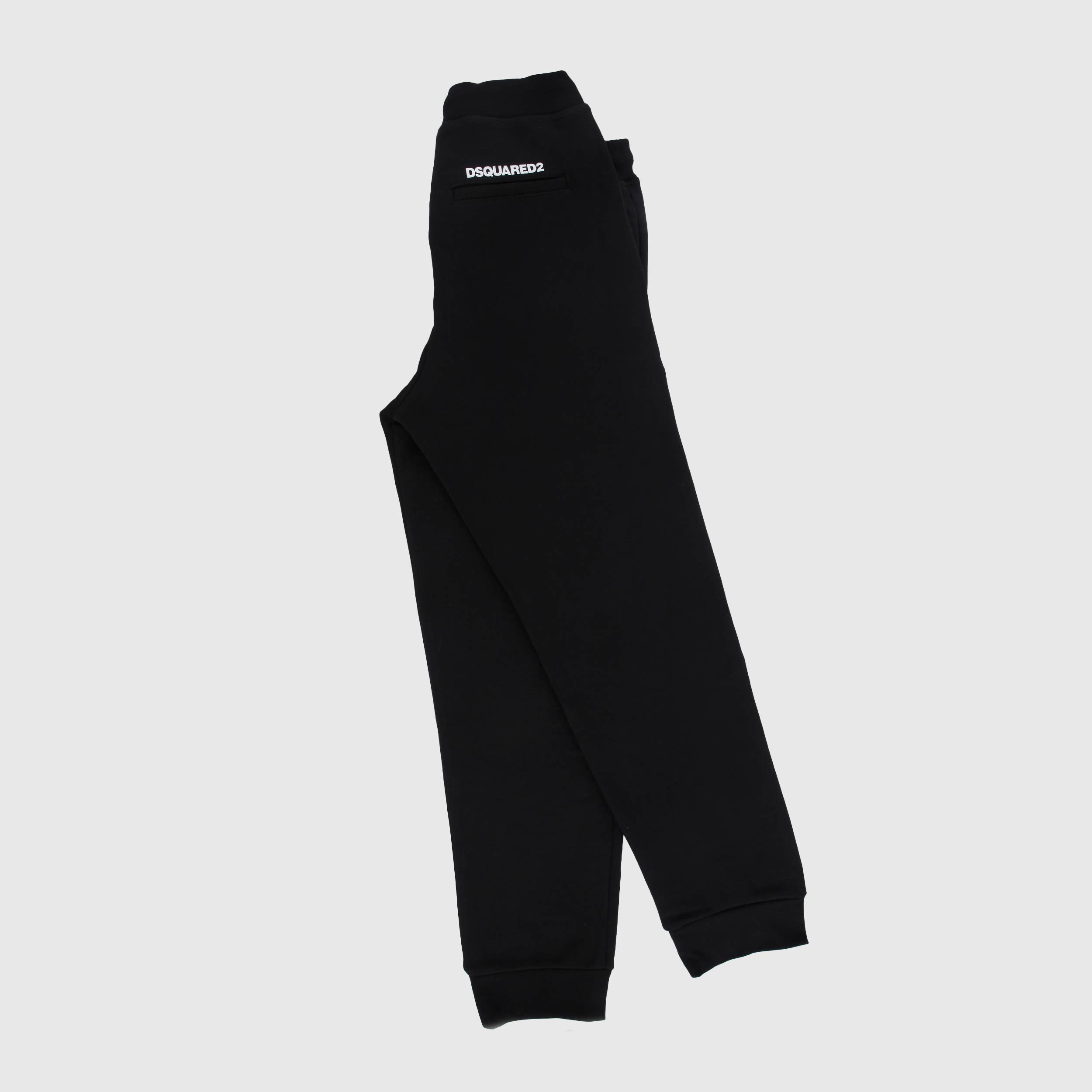 Pantalone Tuta Nero con Scritta in Rilievo By DSQUARED2