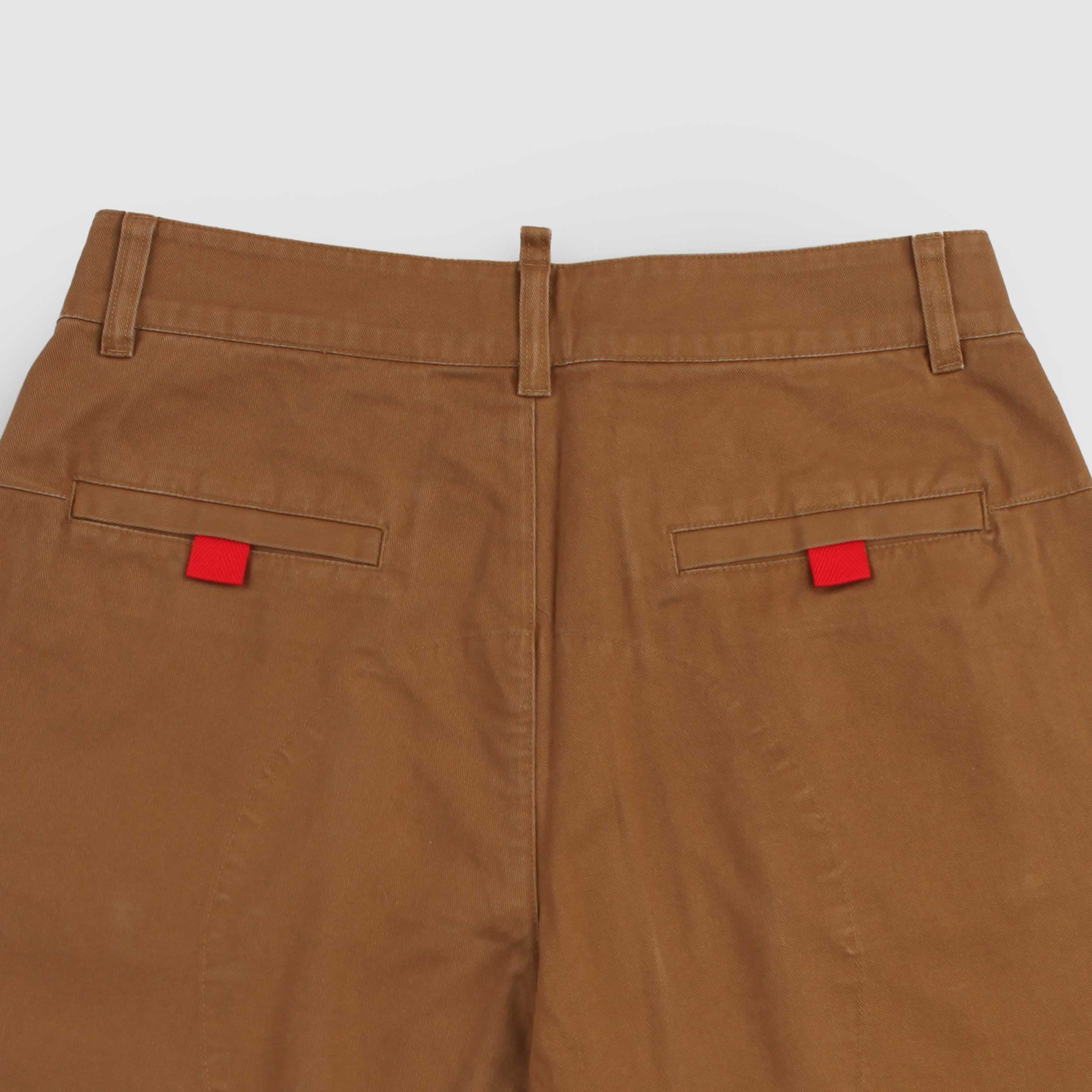 Bermuda Marrone Con Tasche Oblique Firmato DSQUARED2