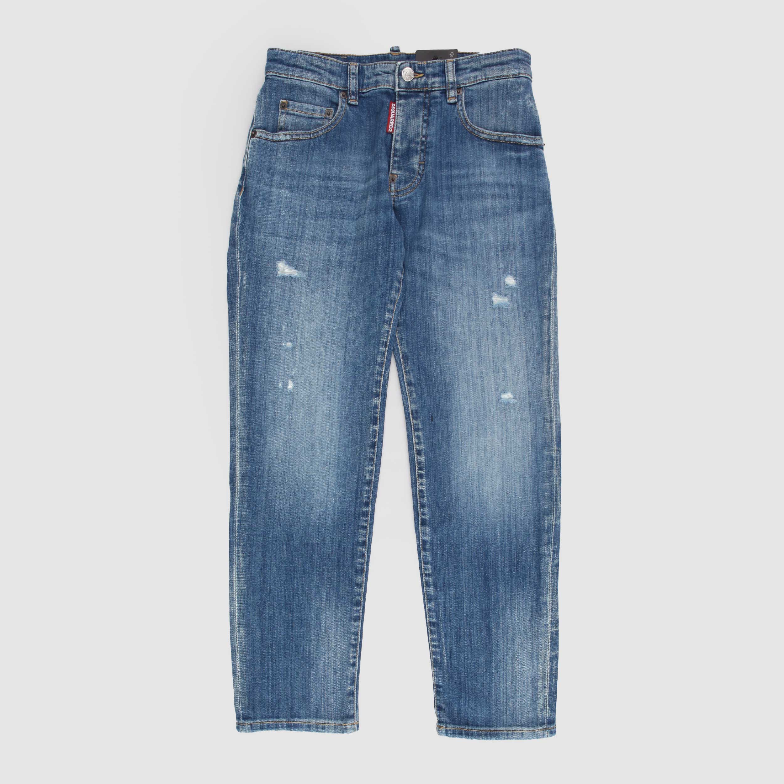 Jeans Denim Blu Chiaro Cinque Tasche Firmato DSQUARED2