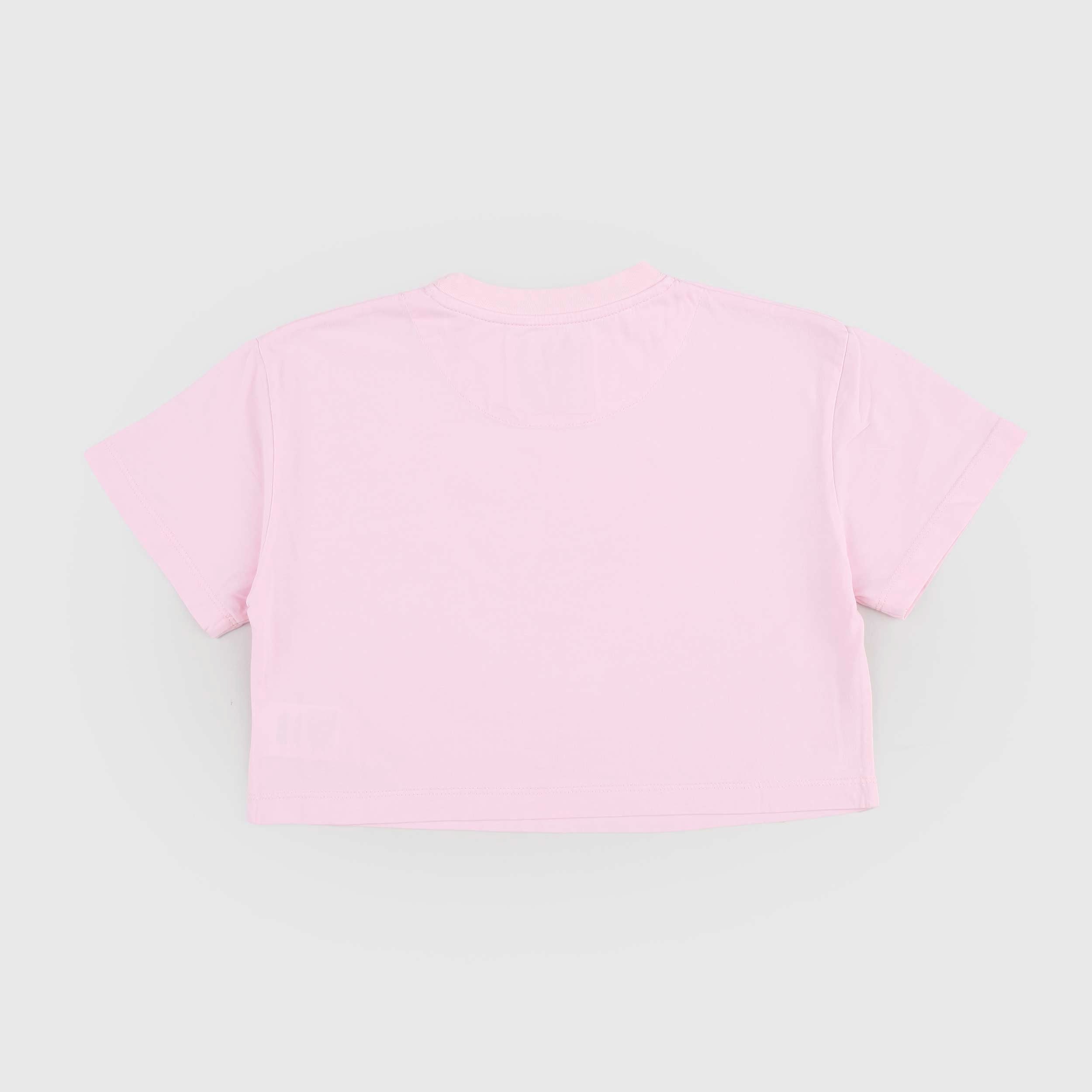 T-shirt Rosa con Scritta Iconica Firmata DUSTY COLOR