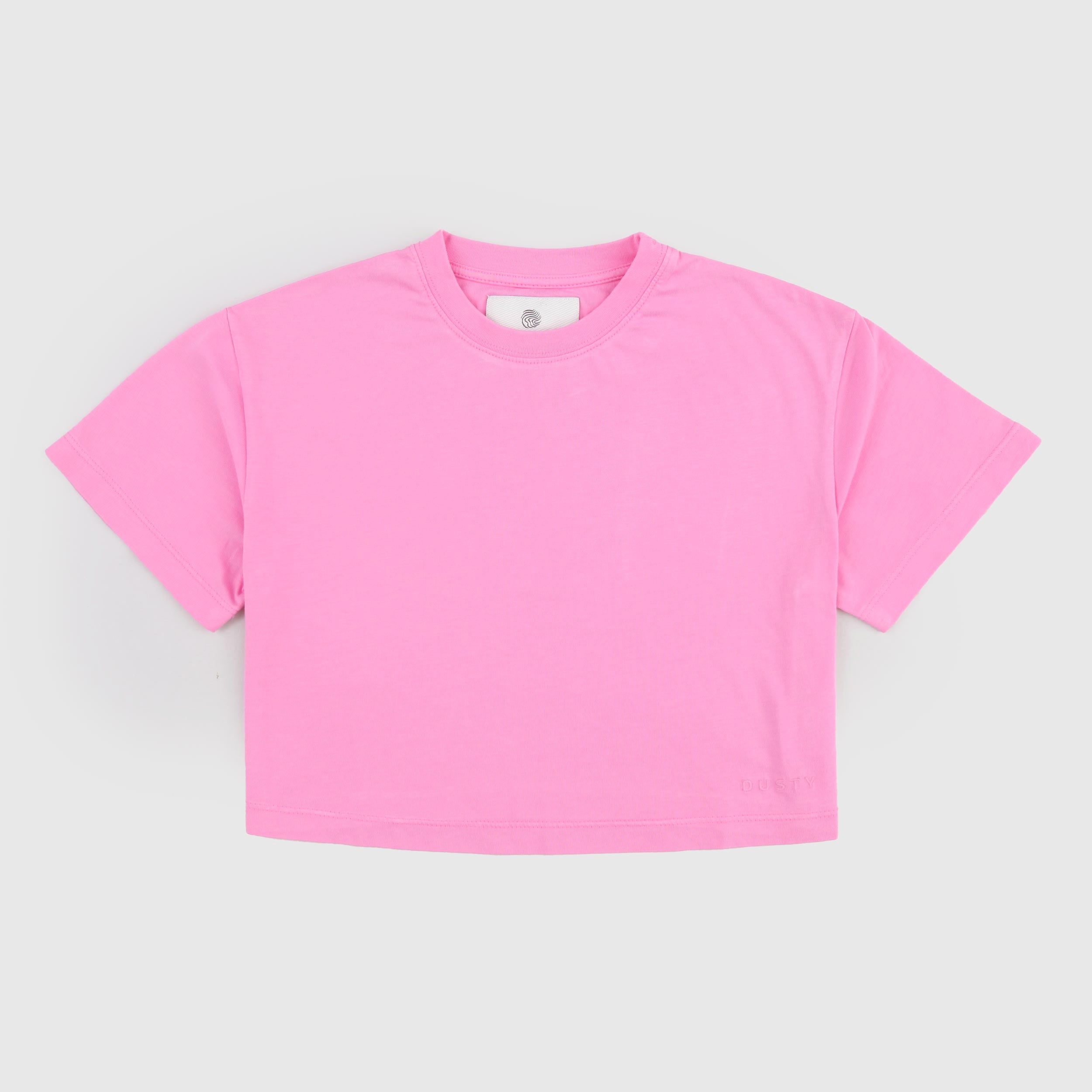 T-shirt Fucsia con Scritta Iconica Firmata DUSTY COLOR