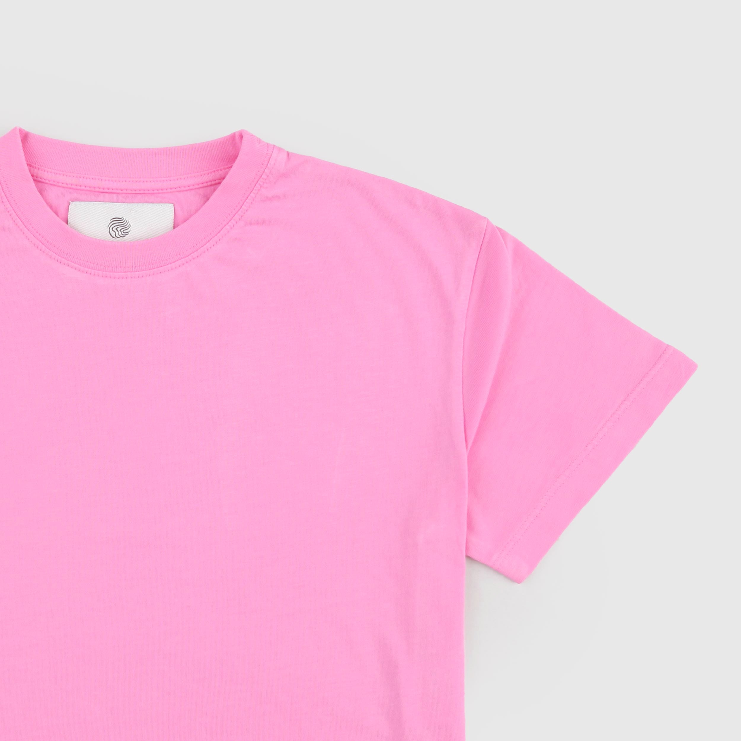 T-shirt Fucsia con Scritta Iconica Firmata DUSTY COLOR