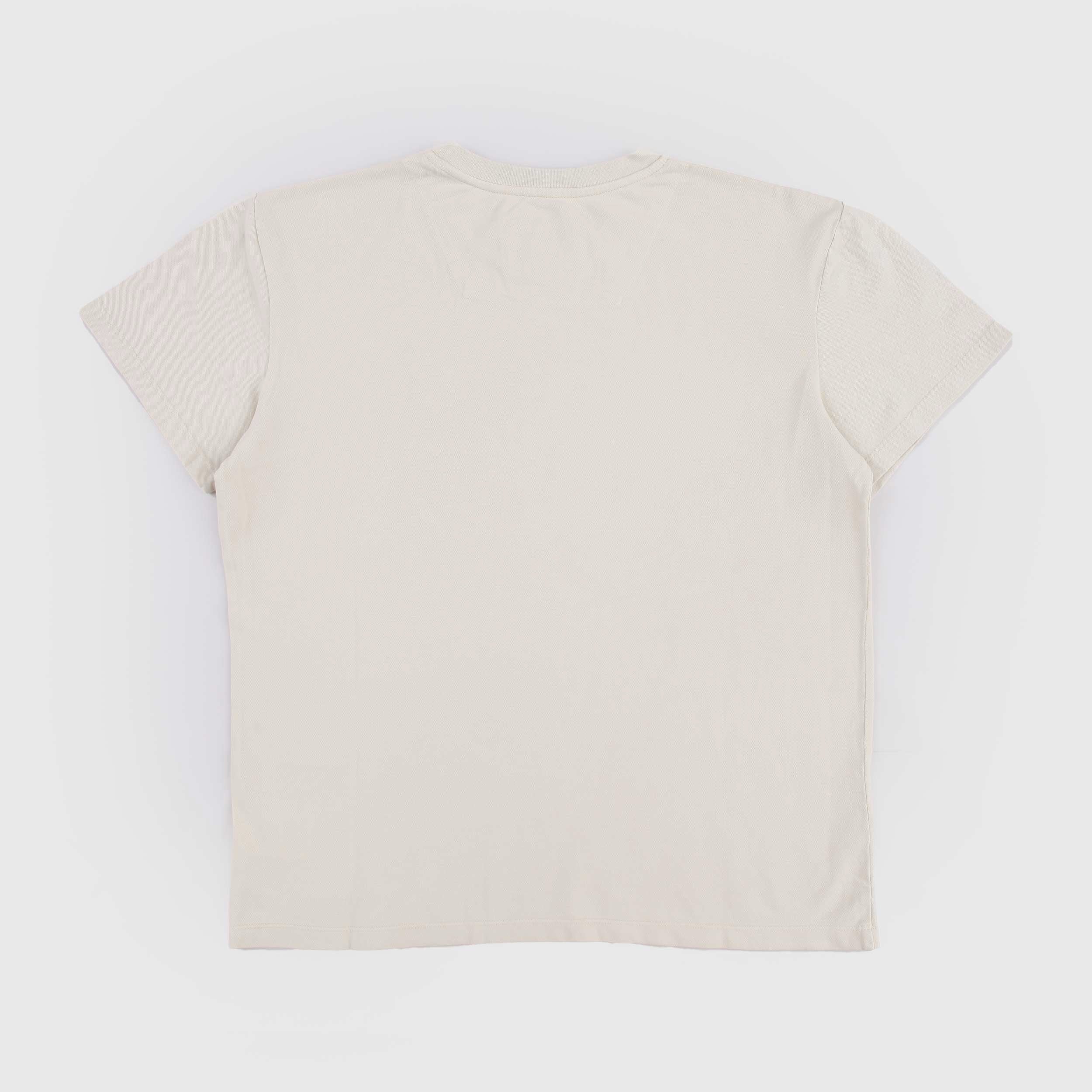T-shirt Beige in Tessuto Oxford Firmata DUSTY COLOR
