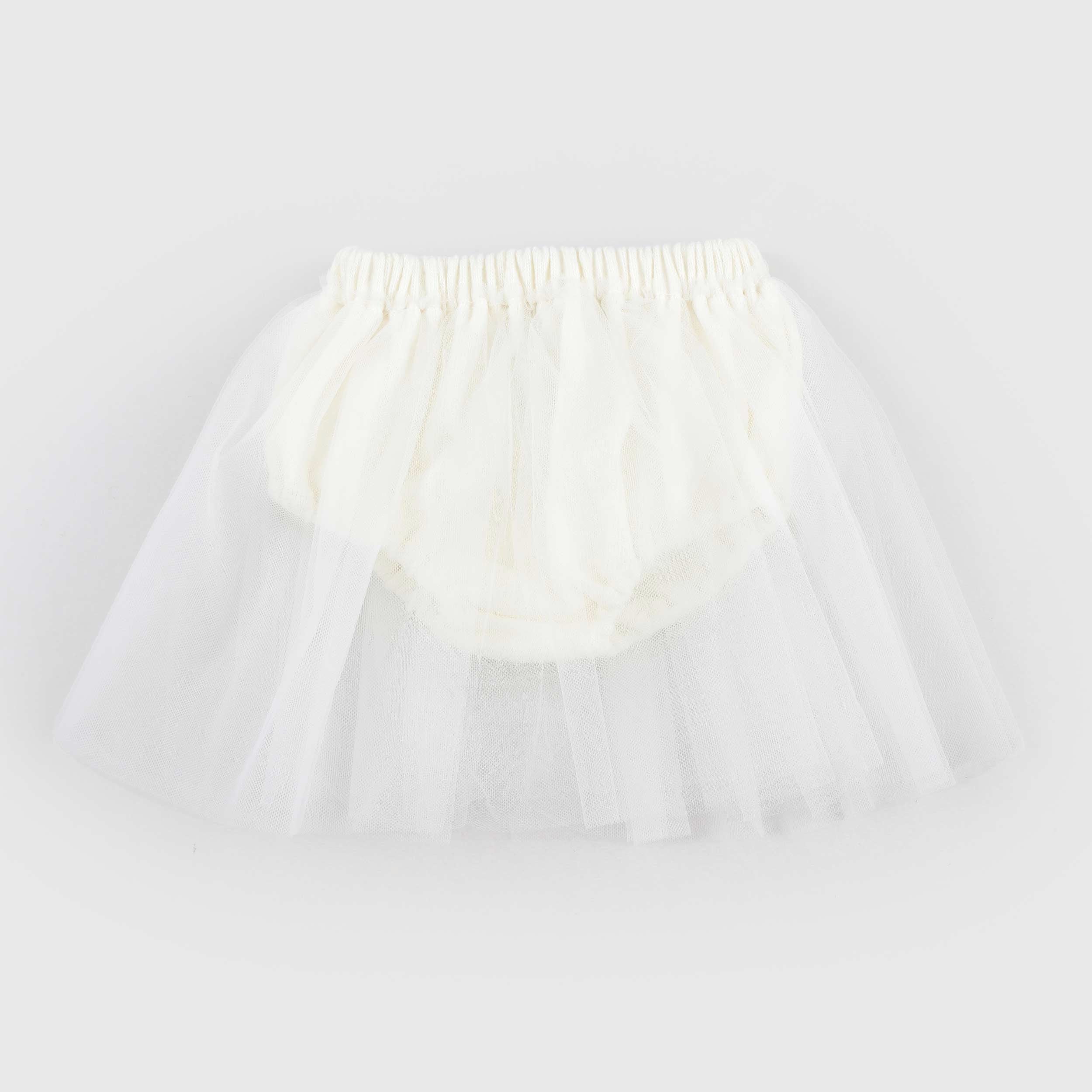 Culotte Latte in Tulle e Cotone per Neonata by EMMA G STYLE