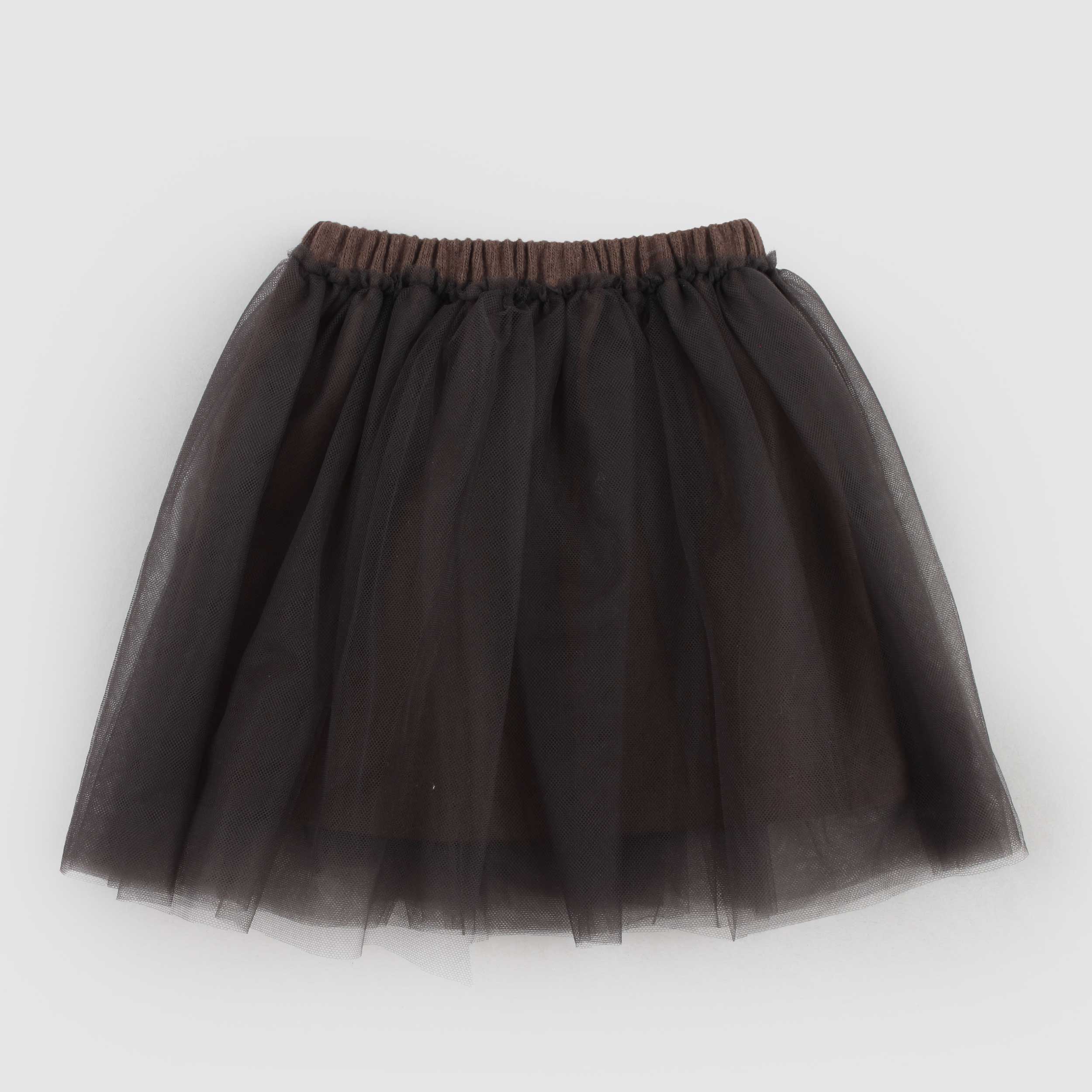 Brown Tulle and Cotton Skirt for Girls by EMMA G STYLE
