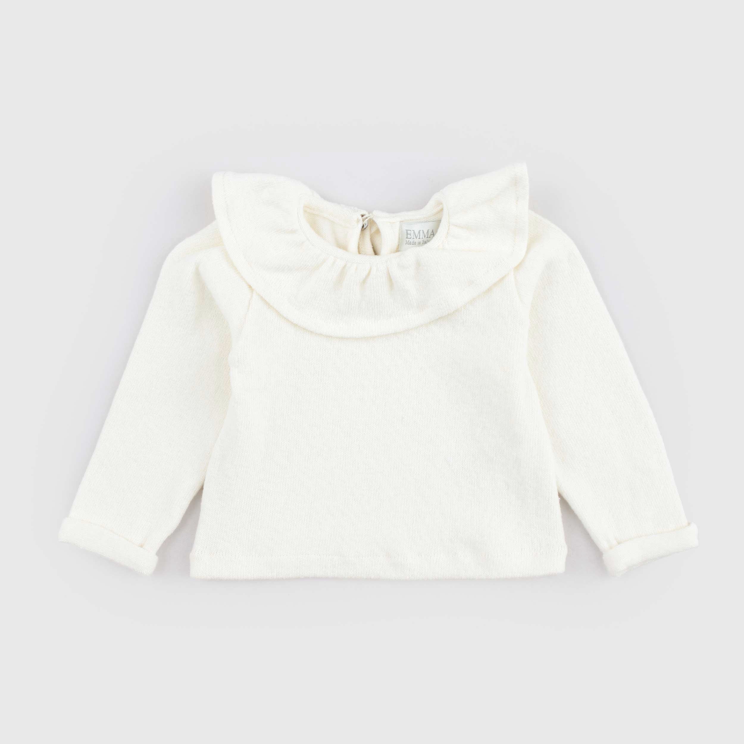 Milk sweater with ruffles and culottes for Newborn by EMMA G STYLE