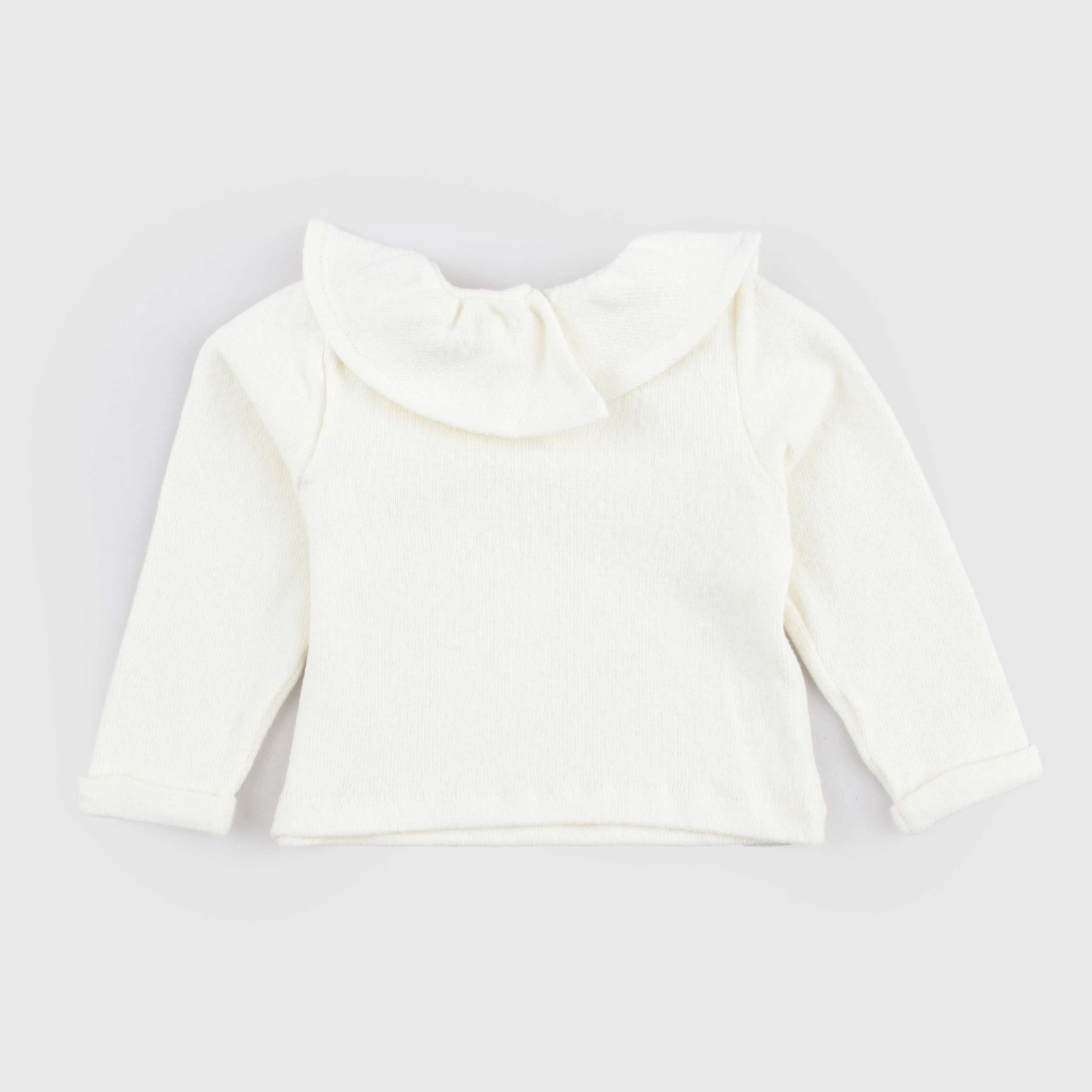 Milk sweater with ruffles and culottes for Newborn by EMMA G STYLE
