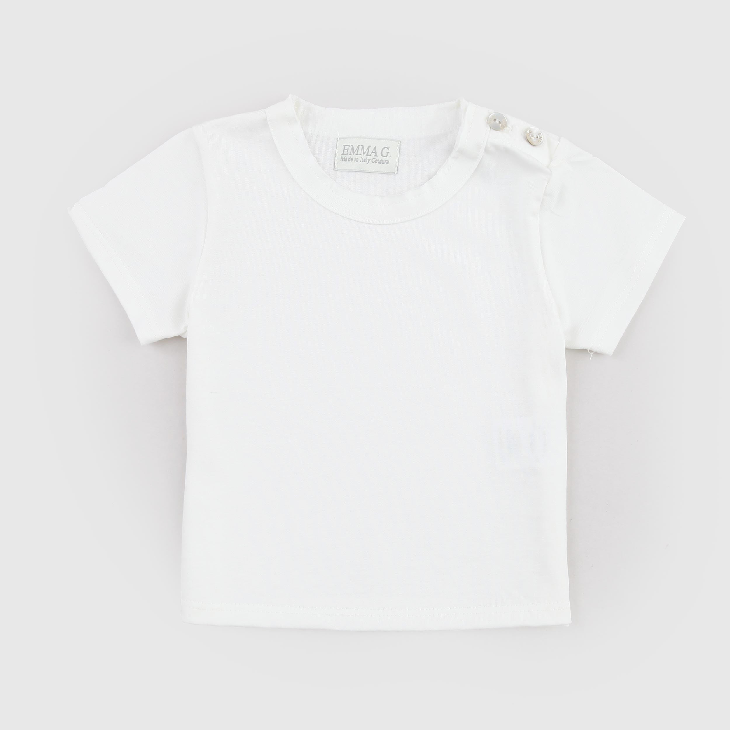 T-shirt Latte con Apertura sulle Spalle Firmata EMMA G STYLE