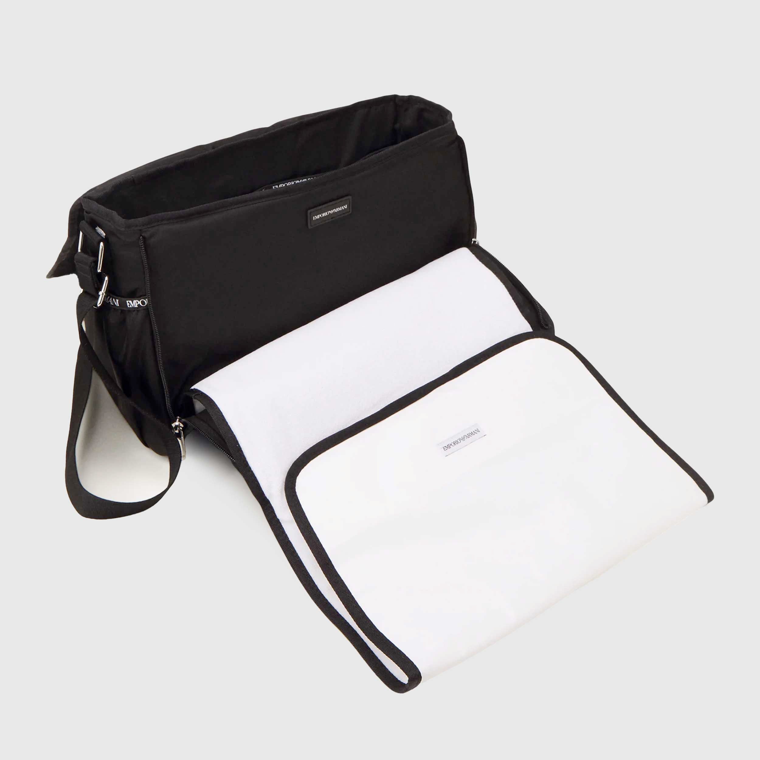 Borsa Fasciatoio Nera con Logo Firmata ARMANI JUNIOR