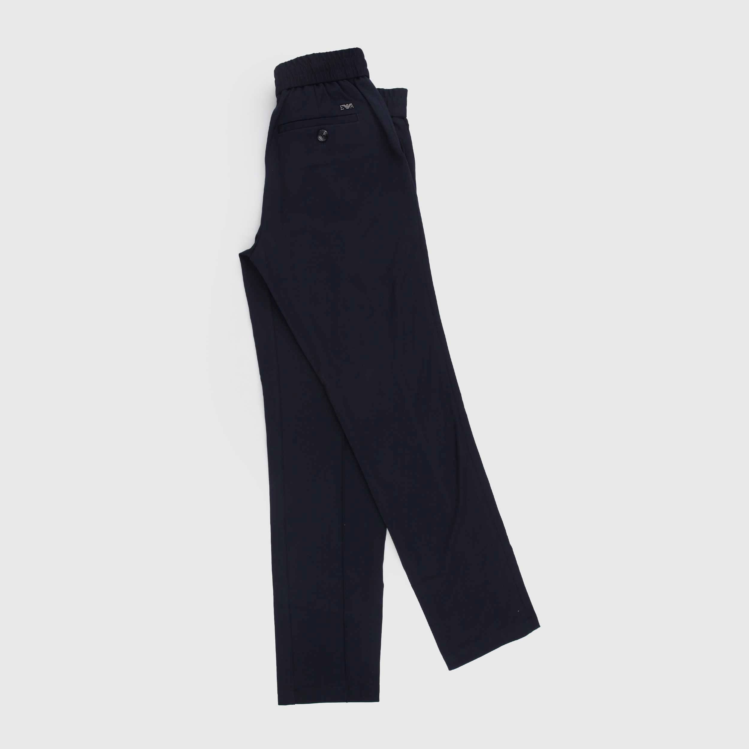 Pantalone Blu con Tessuto Fluido Firmato ARMANI JUNIOR