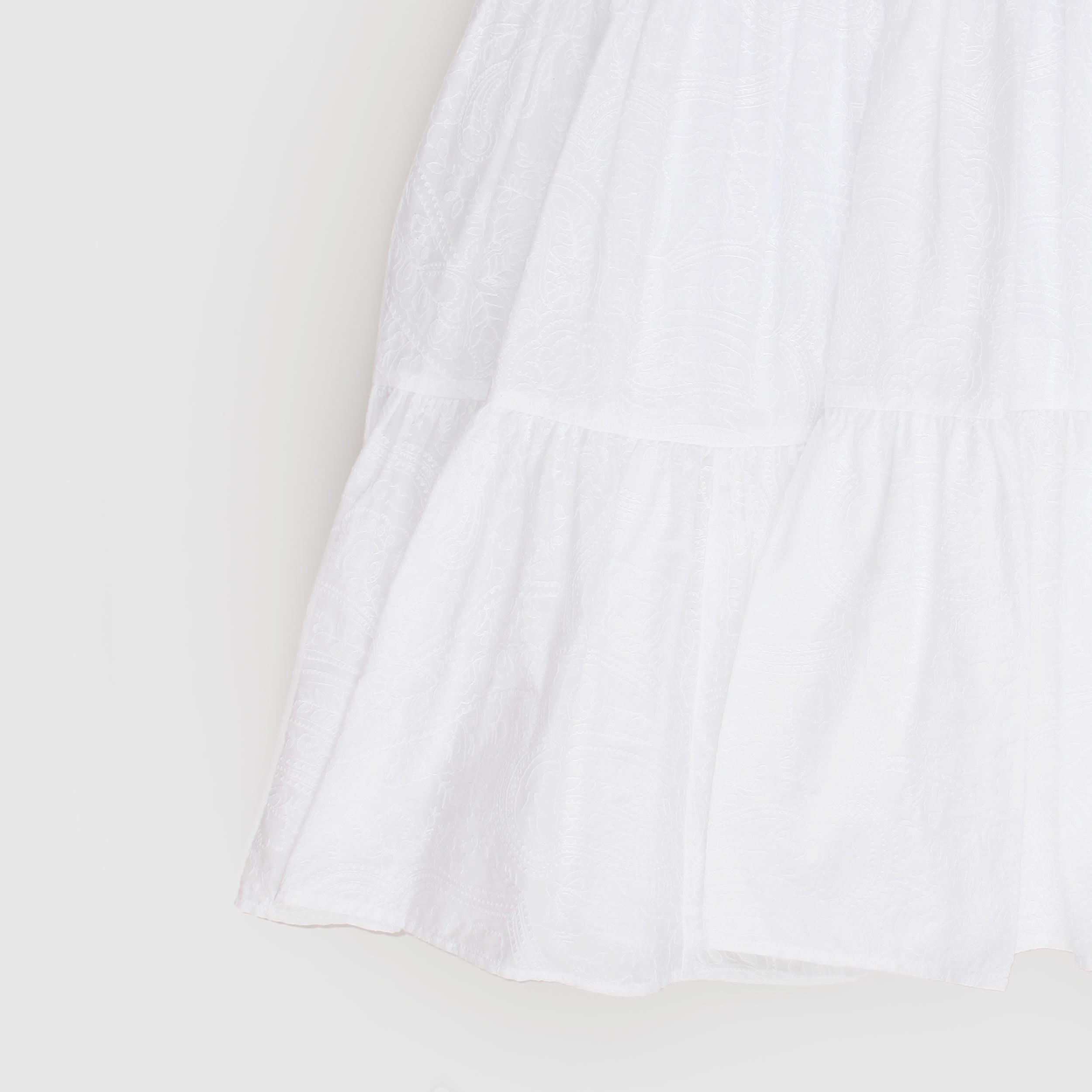 Abito Bianco Ricamato con Pizzo Firmato ERMANNO SCERVINO