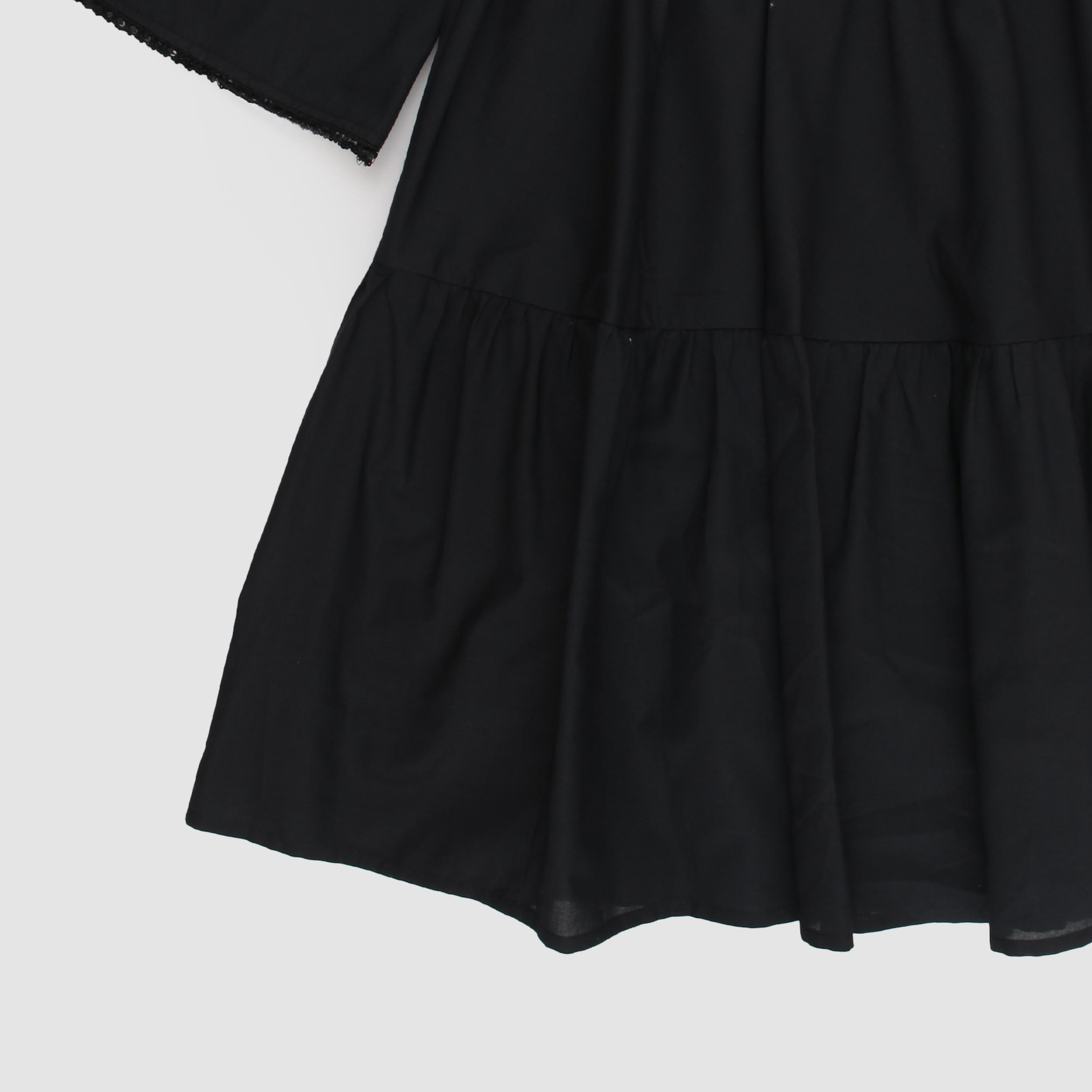 Black Crew Neck Dress by ERMANNO SCERVINO
