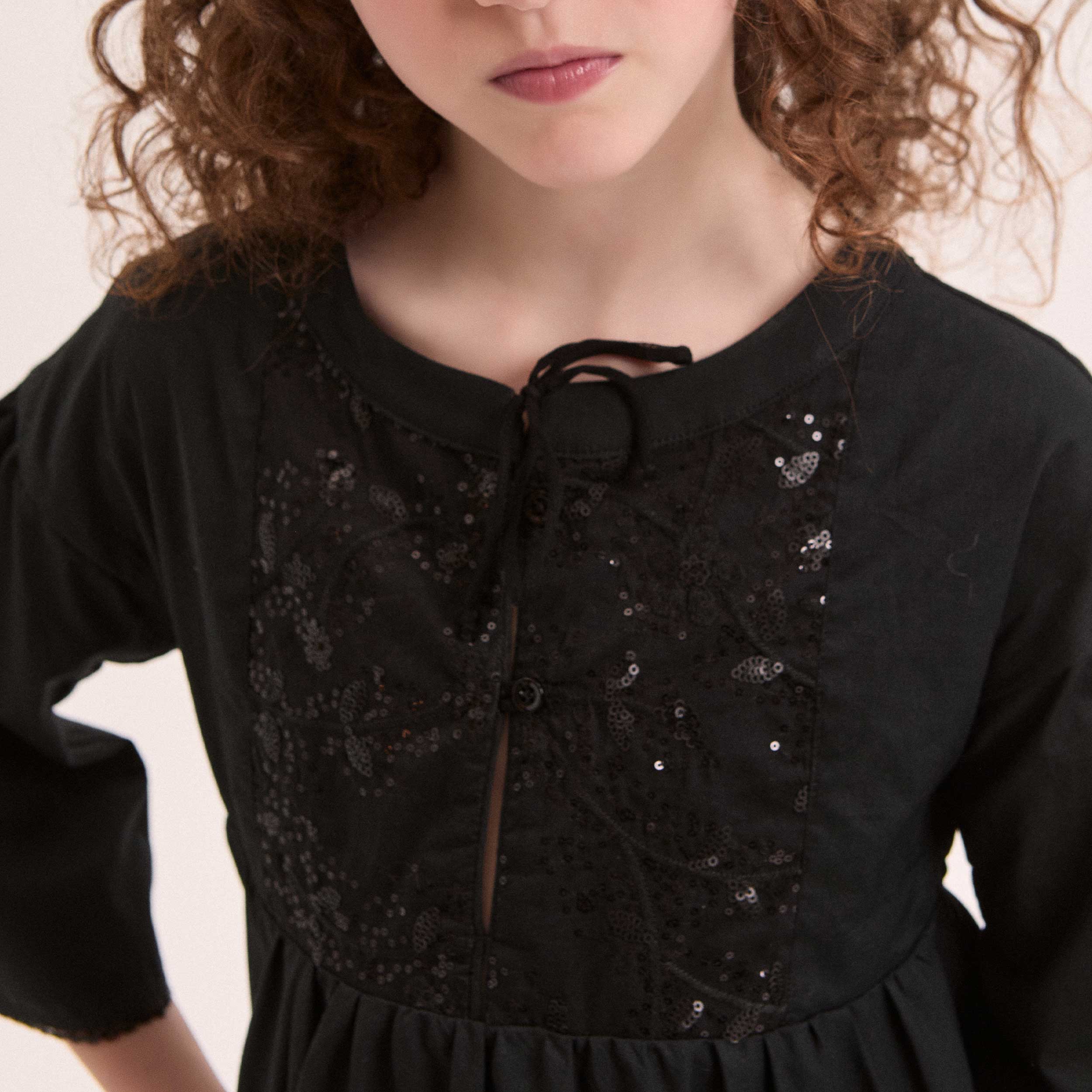 Black Crew Neck Dress by ERMANNO SCERVINO