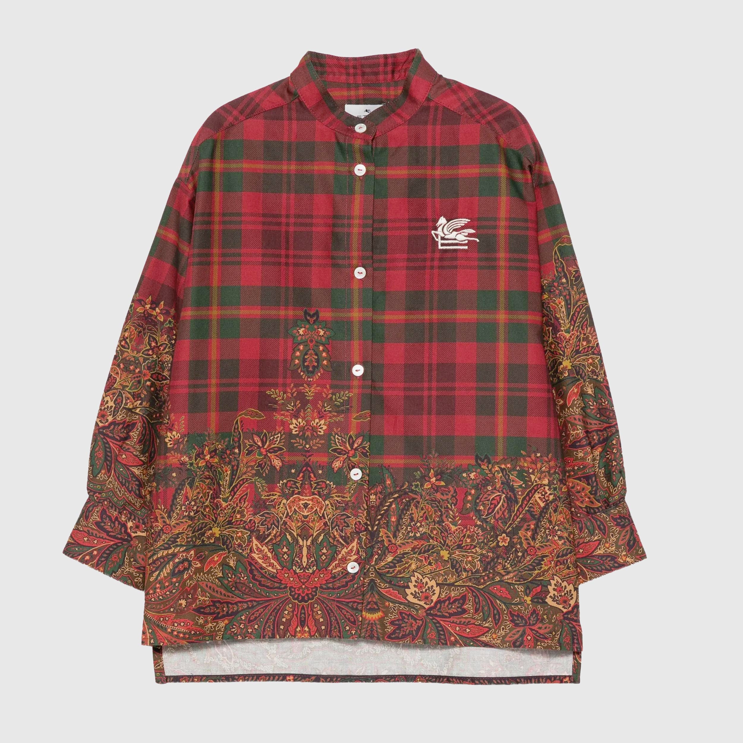 Camicia a Quadri con Motivo Paisley per Ragazza by ETRO