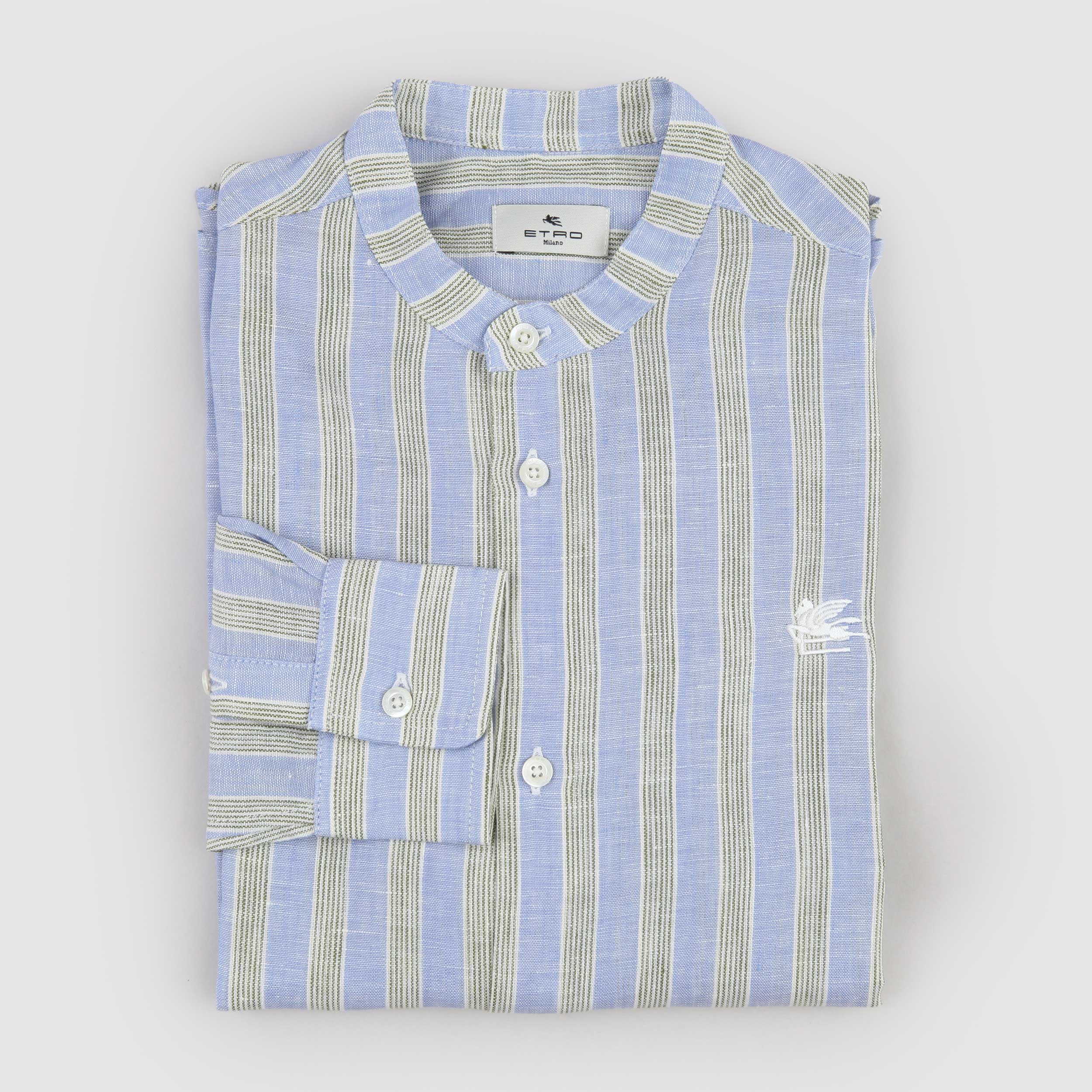 Camicia Celeste e Verde Firmata ETRO